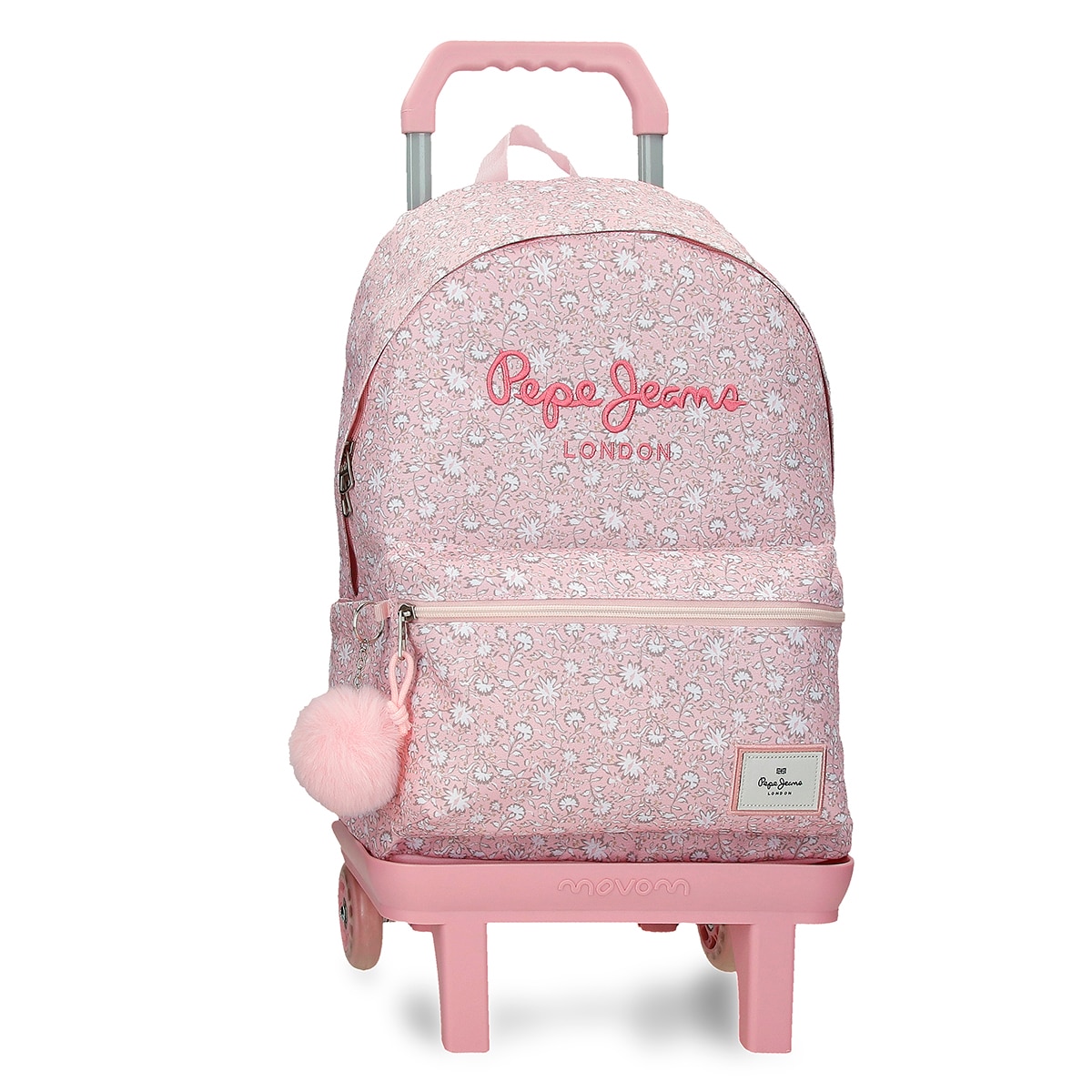 Imagem 0 de Mochila Escolar 44 Cm Pjl Mia com Trolley em Rosa-claro