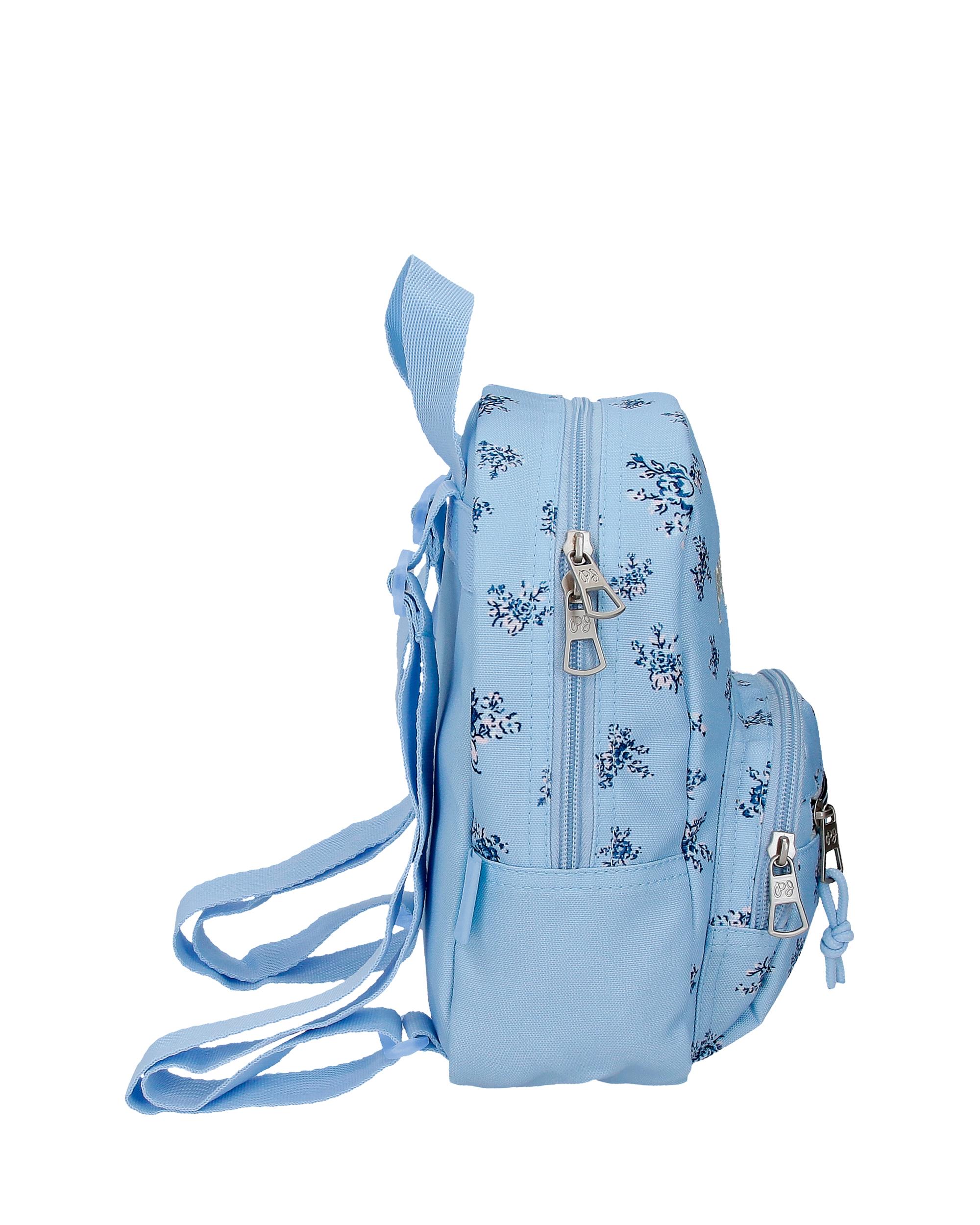 Mochila de Passeio 23 Cm Pjl Olivia Adaptável a Carrinho em Azul-claro Azul-2