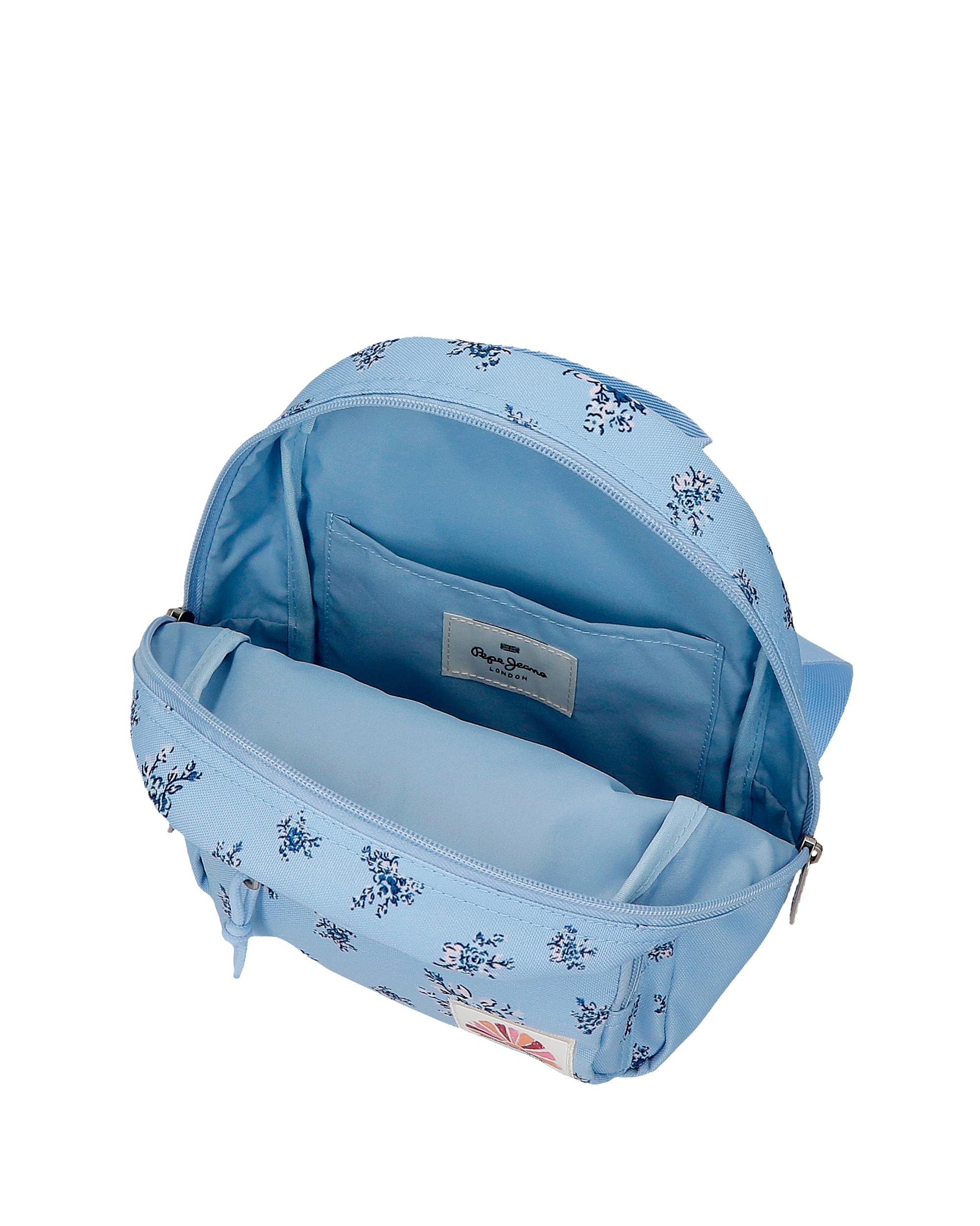 Mochila de Passeio 23 Cm Pjl Olivia Adaptável a Carrinho em Azul-claro Azul-4