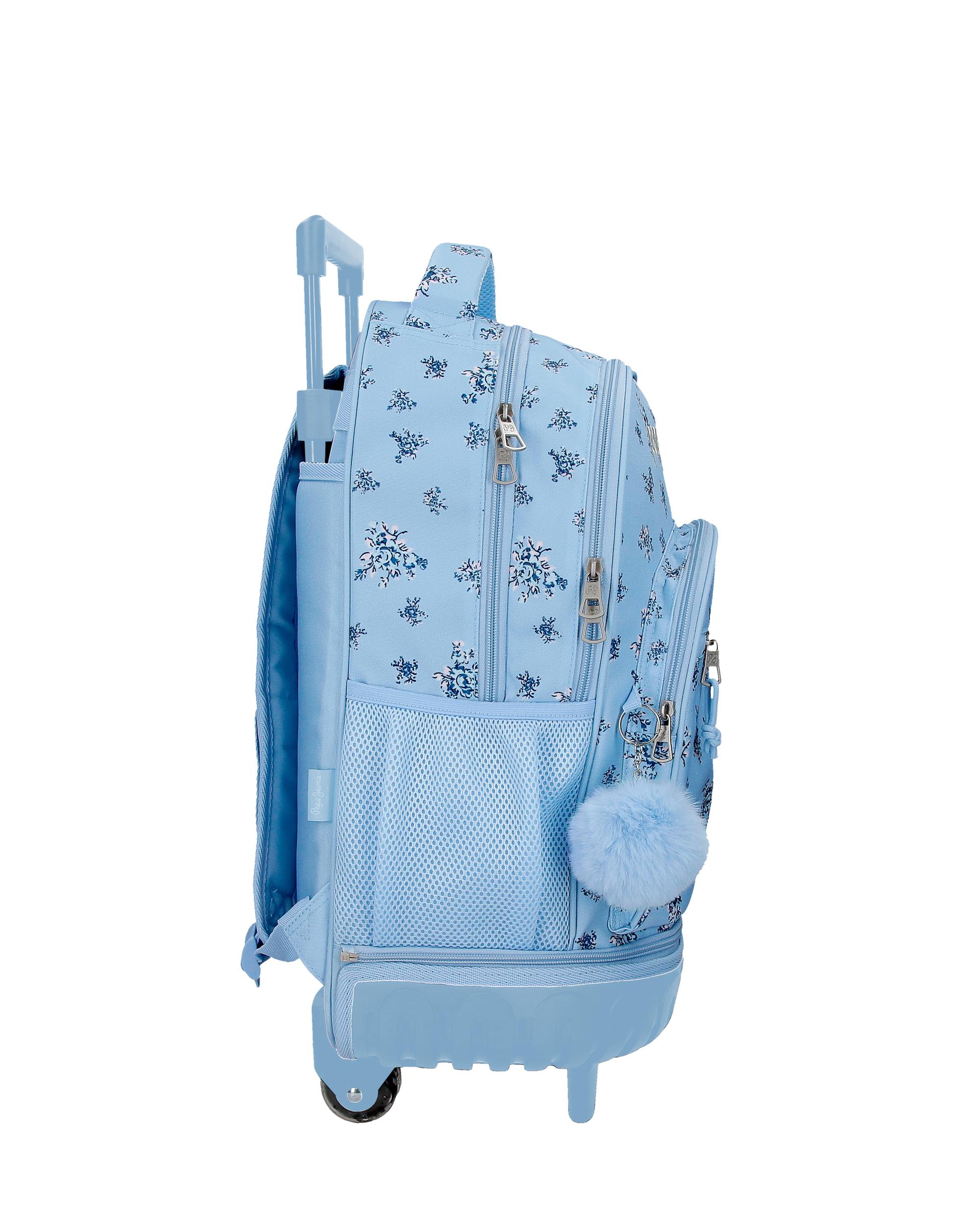 Mochila Compact Desmontável de Duas Rodas Pjl Olivia Azul-claro Azul-2