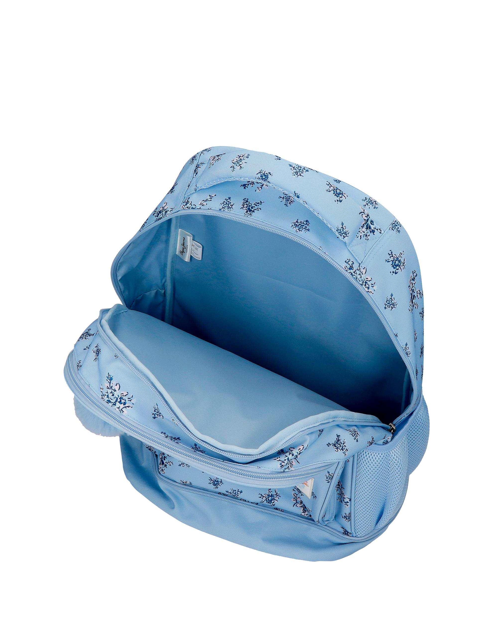Mochila Compact Desmontável de Duas Rodas Pjl Olivia Azul-claro Azul-4