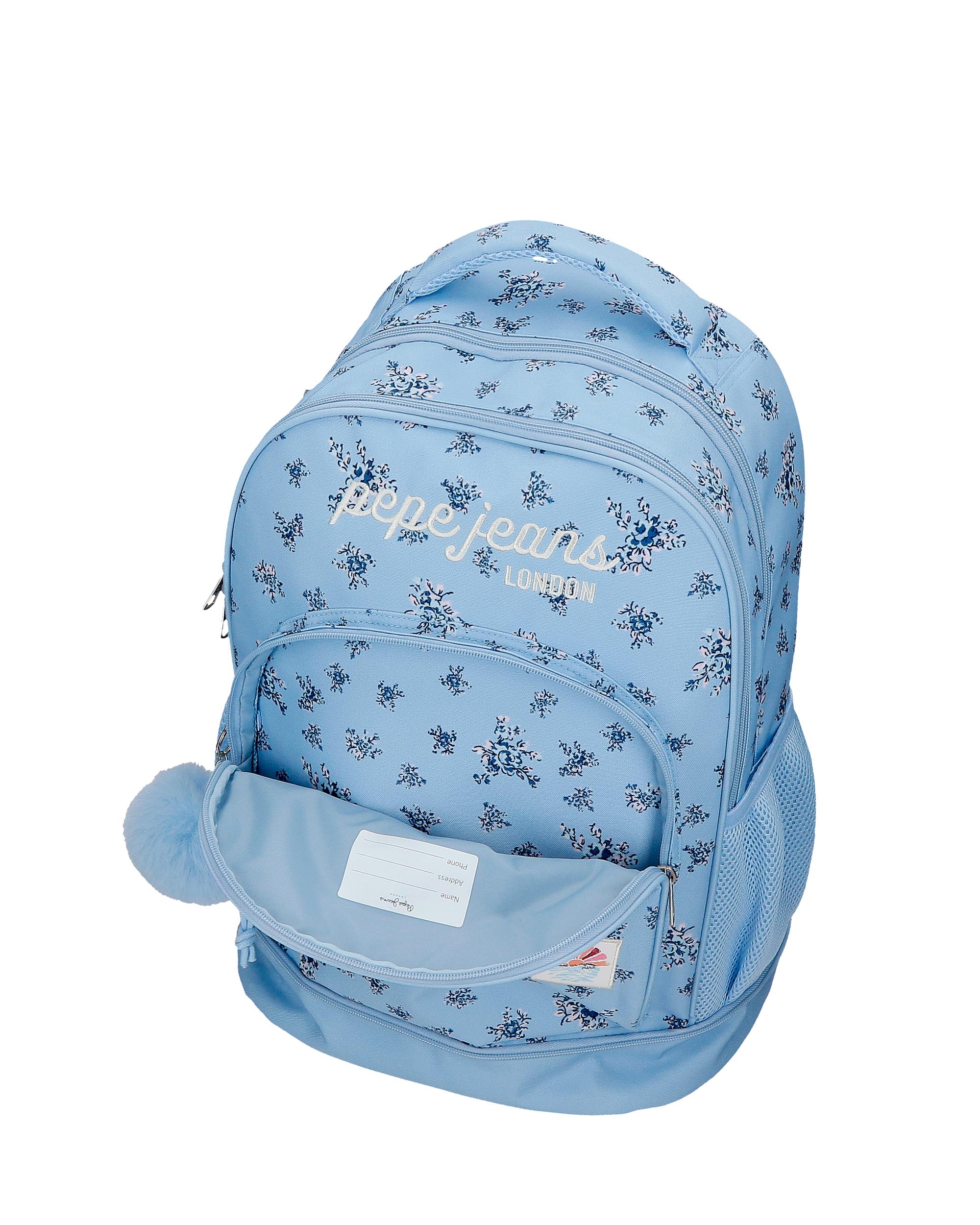 Mochila Compact Desmontável de Duas Rodas Pjl Olivia Azul-claro Azul-5