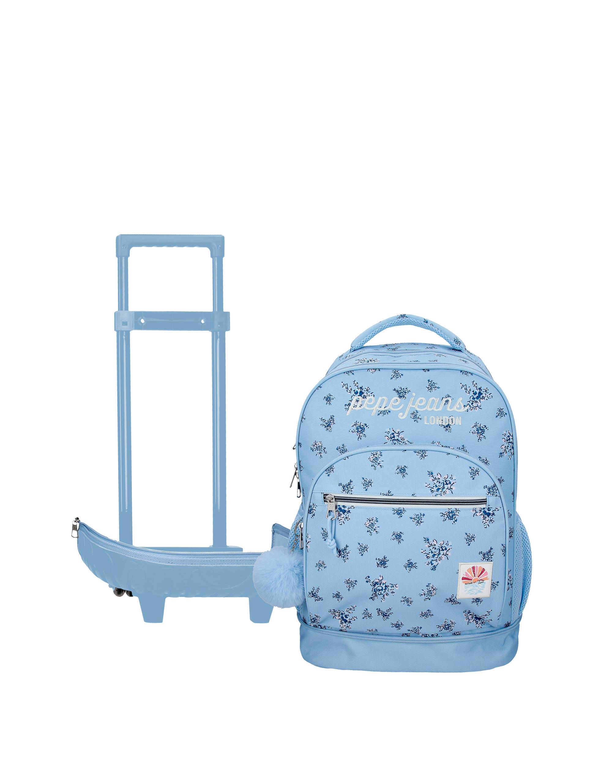 Mochila Compact Desmontável de Duas Rodas Pjl Olivia Azul-claro Azul-6