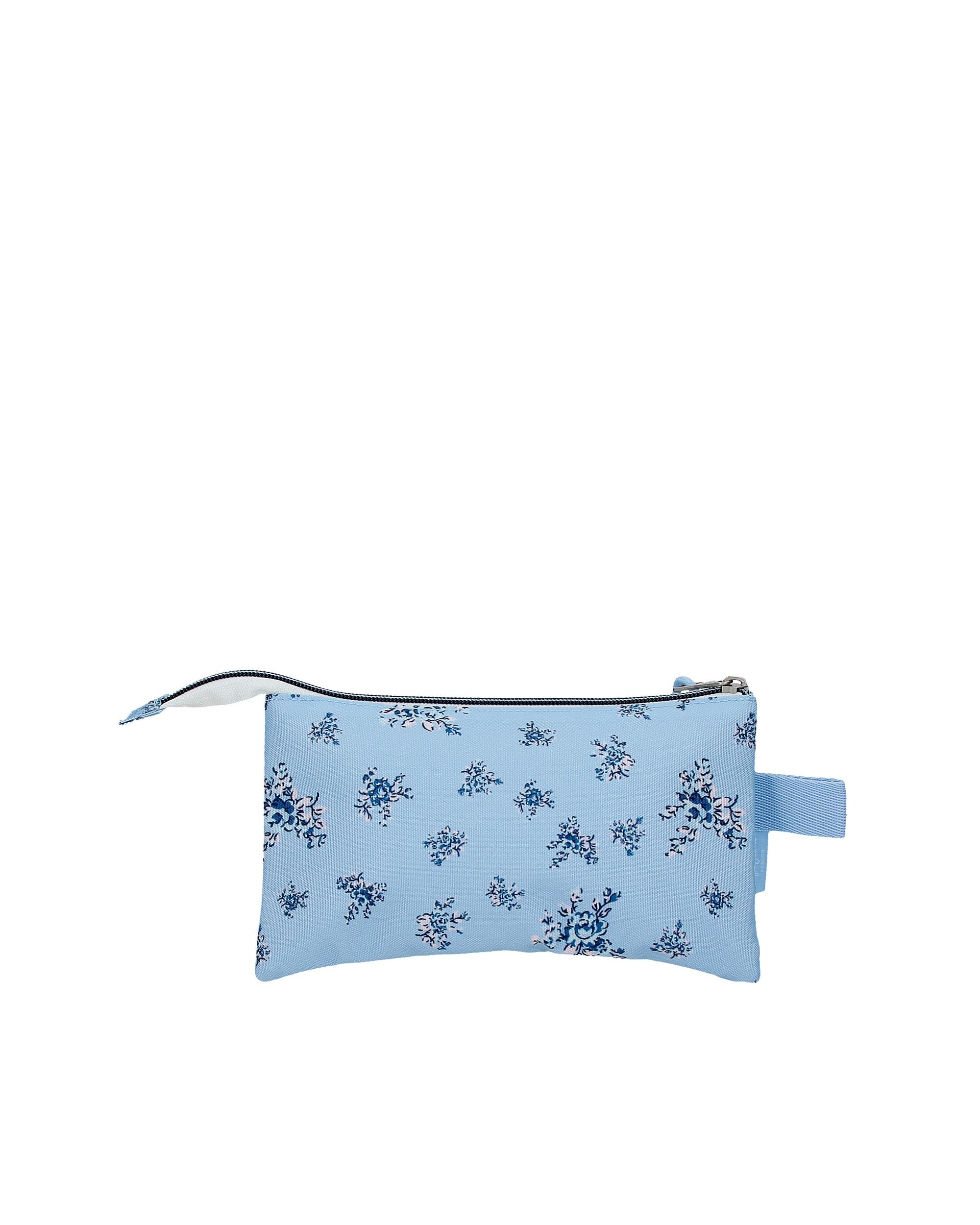 Portatudo Pjl Olivia Três Compartimentos em Azul-claro Azul-3