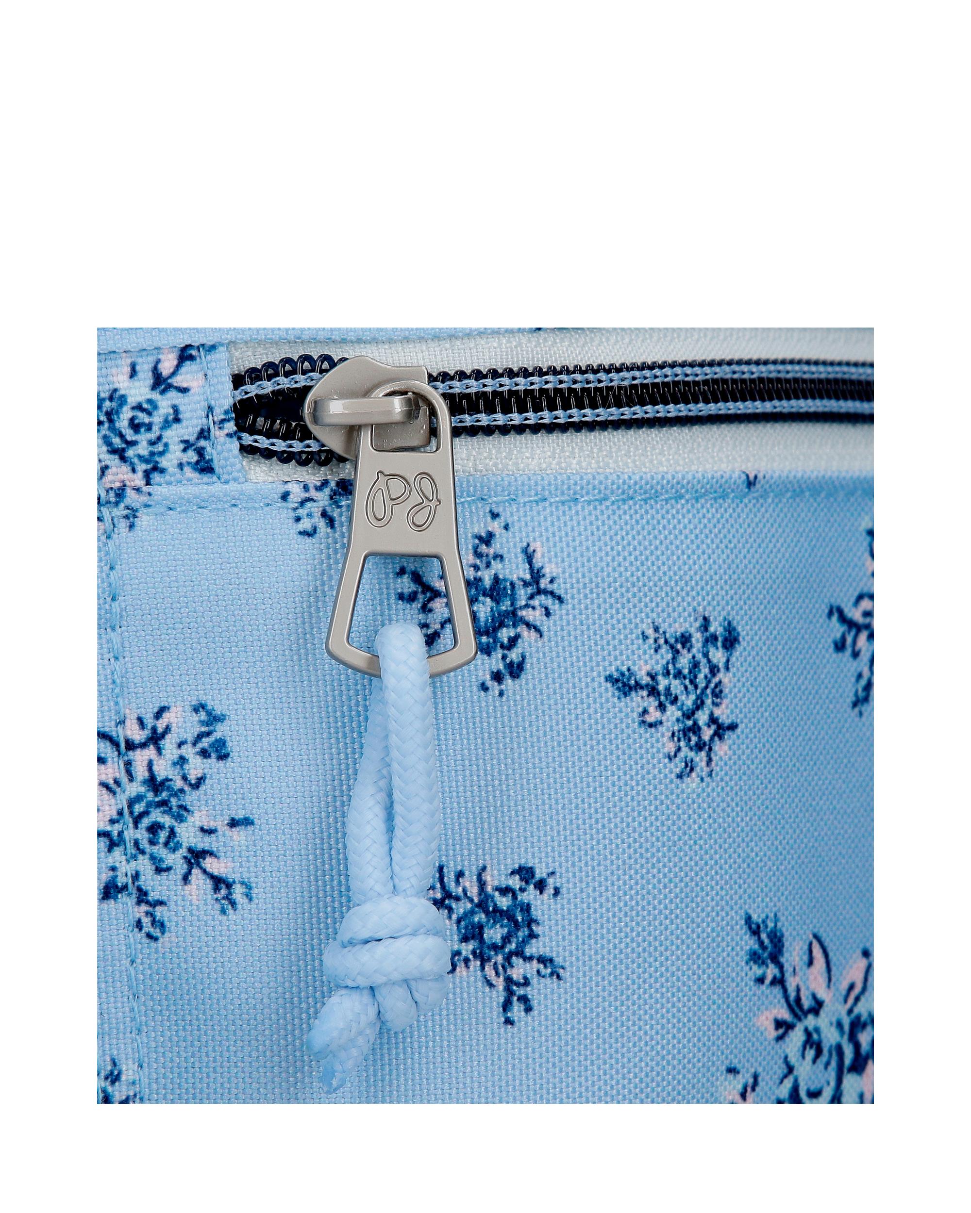Portatudo Pjl Olivia Três Compartimentos em Azul-claro Azul-6