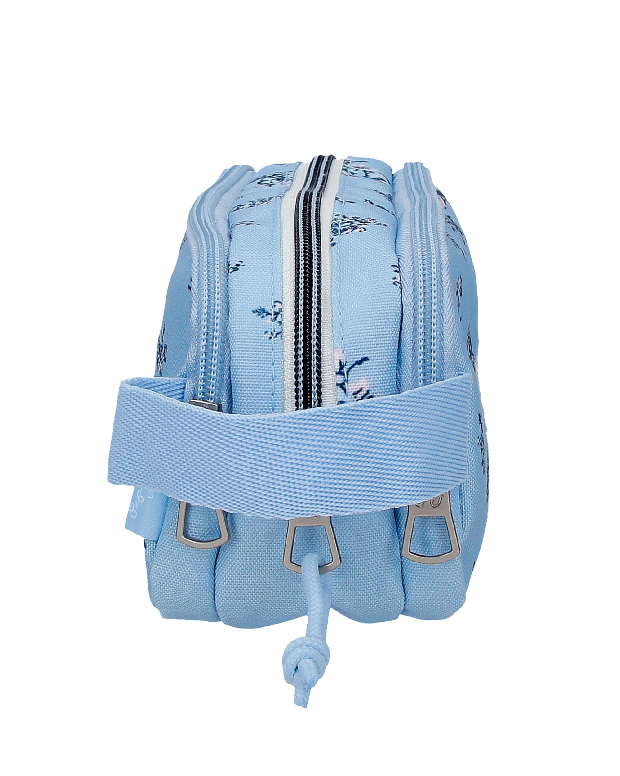 Portatudo Pjl Olivia Três Compartimentos Azul-claro Azul-2