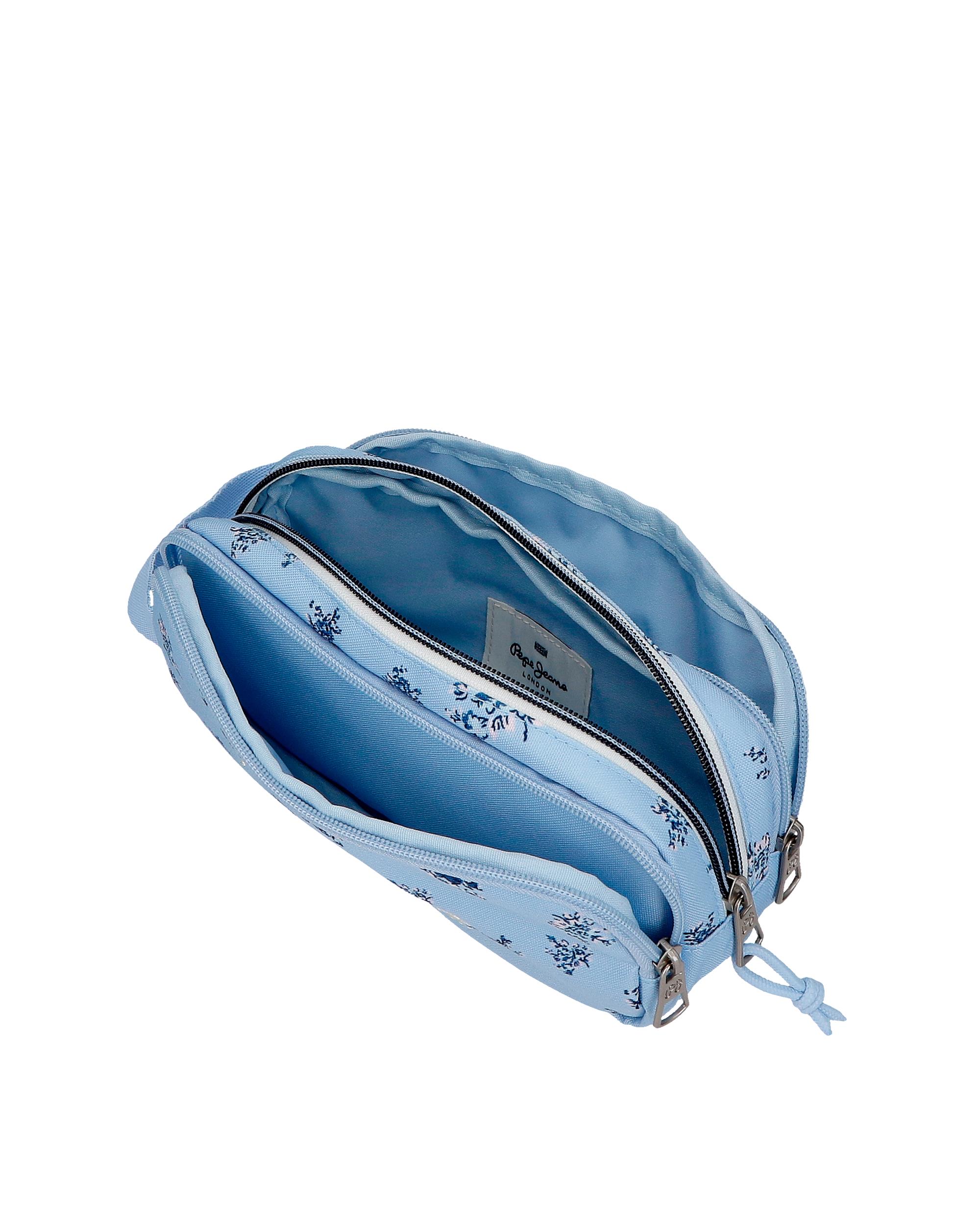 Portatudo Pjl Olivia Três Compartimentos Azul-claro Azul-4