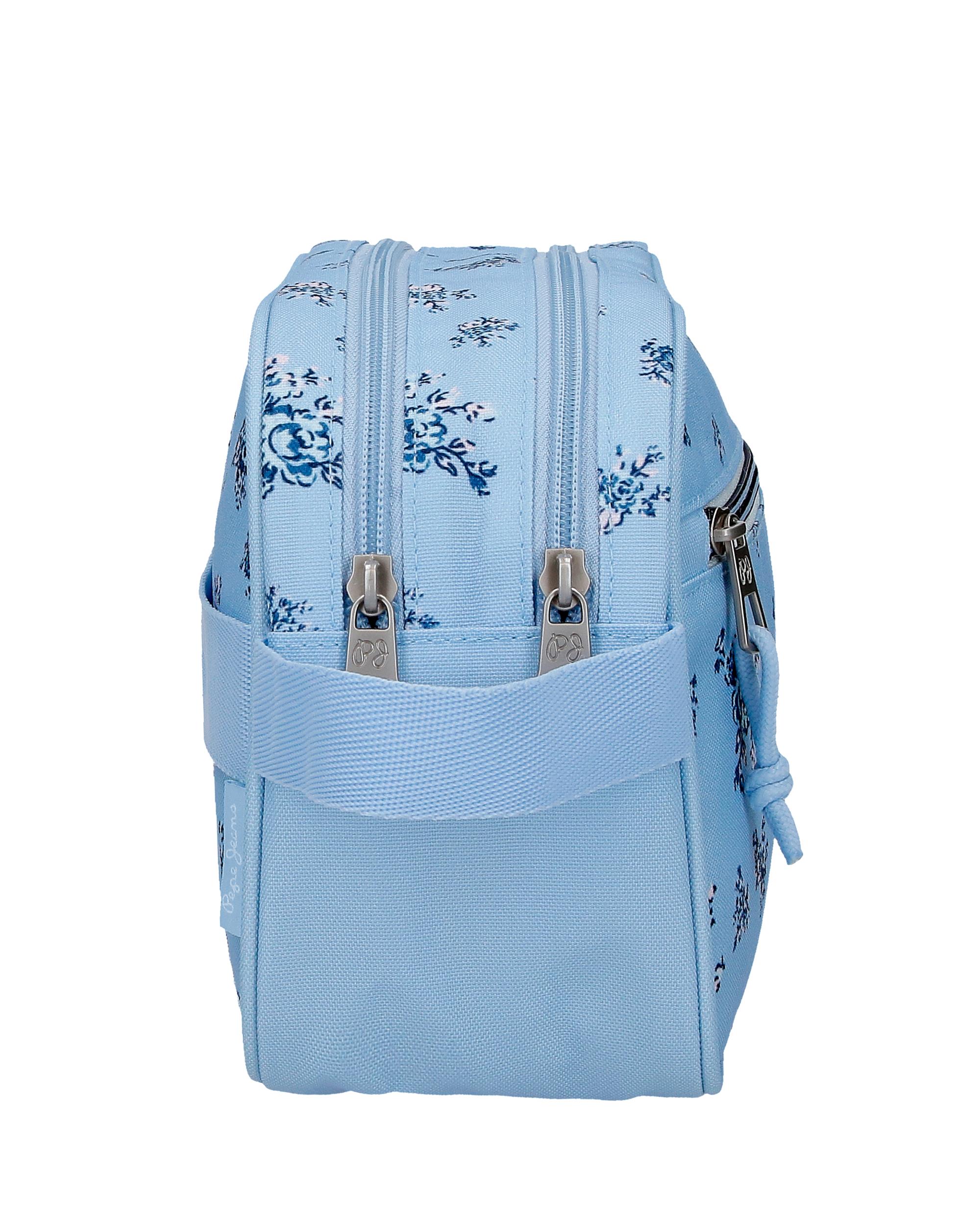 Necessaire de Dois Compartimentos Pjl Olivia de Dois Compartimentos Azul-2