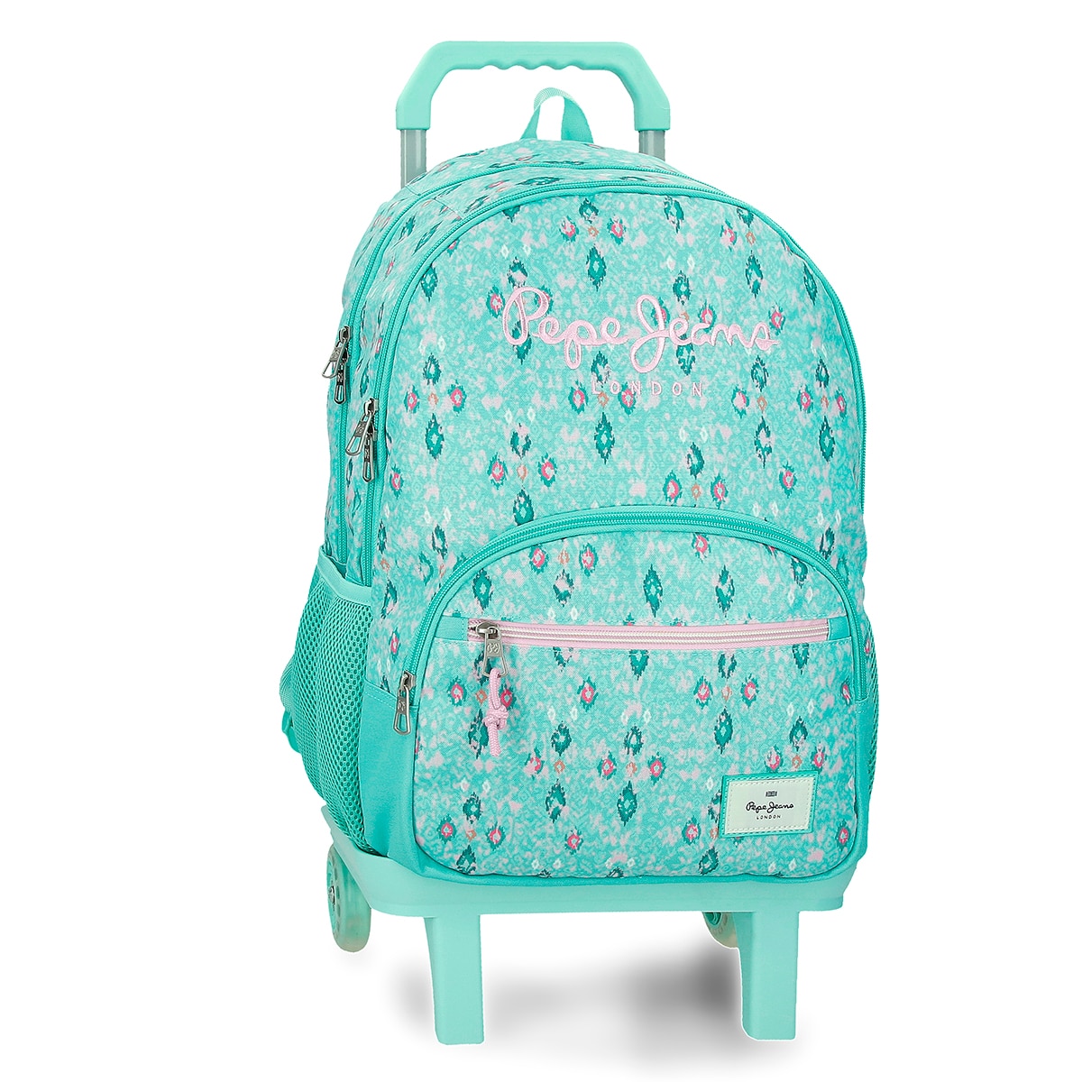 Imagem 0 de Mochila Escolar 44 Cm Pjl Sun de Dois Compartimentos com Carrinho em Turquesa Verde
