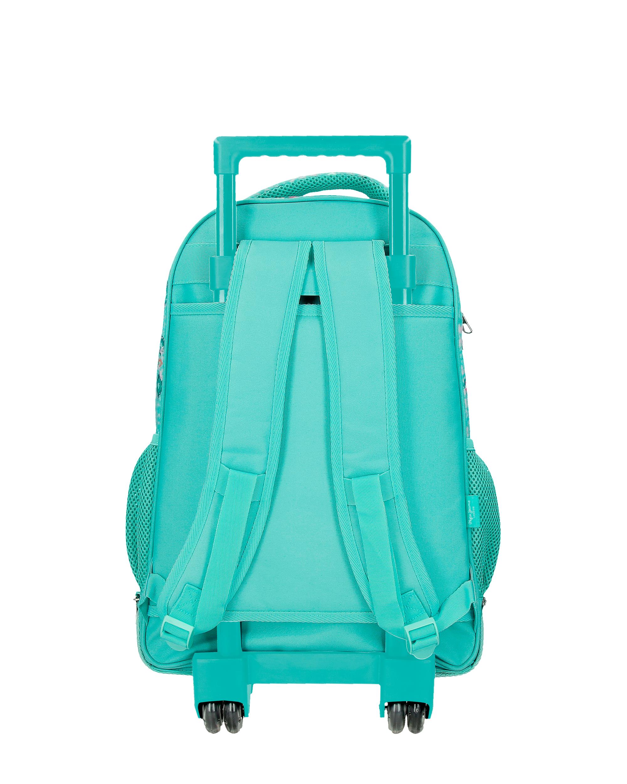 Mochila Compact Desmontável de Duas Rodas Pjl Sun Turquesa Verde Azul-3