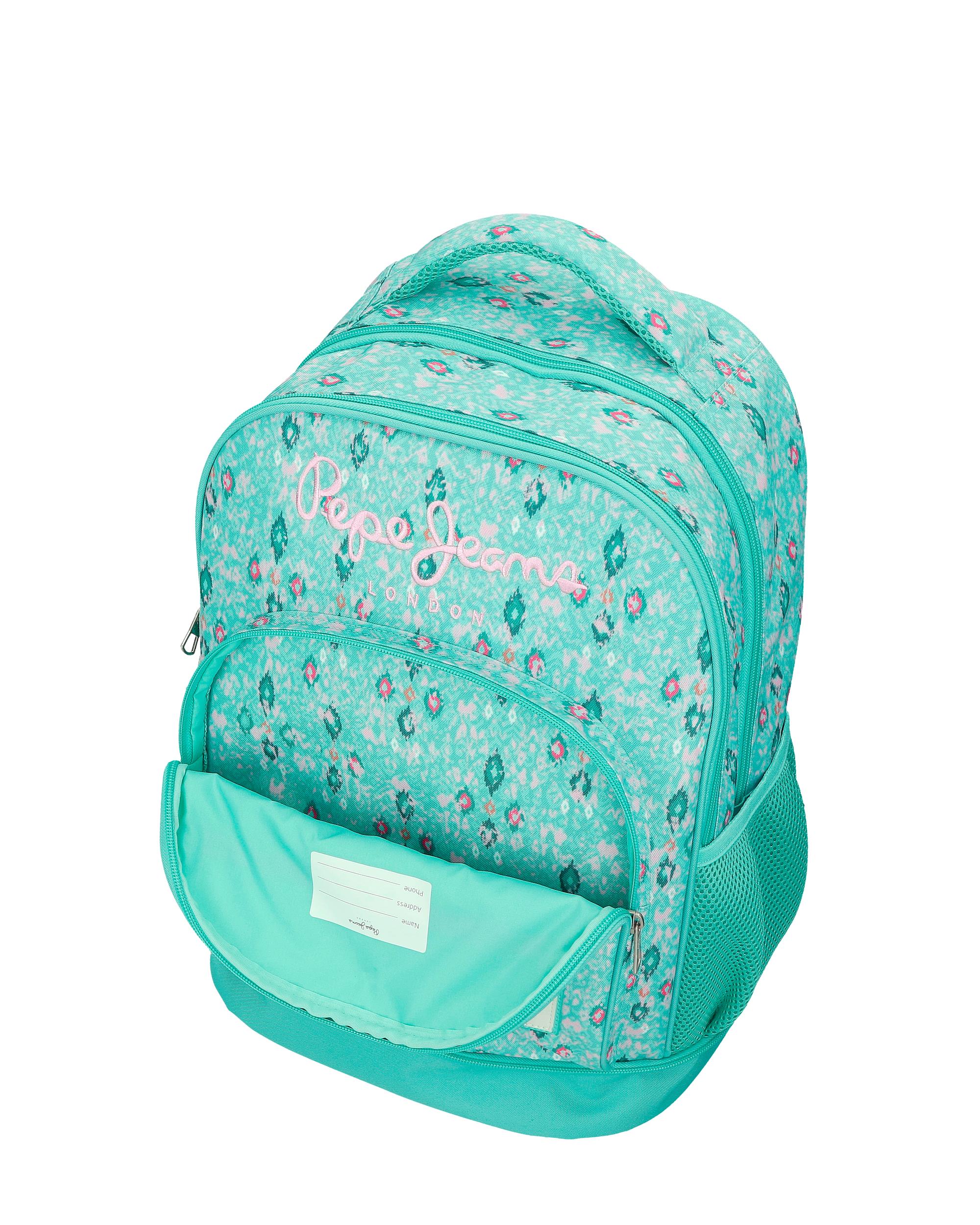 Mochila Compact Desmontável de Duas Rodas Pjl Sun Turquesa Verde Azul-5