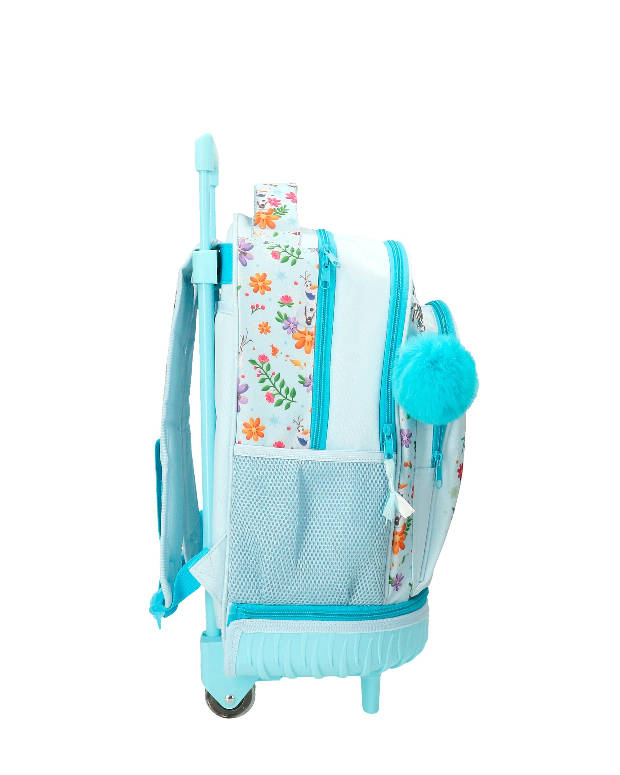 Mochila Compact Desmontável com Duas Rodas Frozen Forever com Capacidade de 30,24l em Azul-claro Azul-2