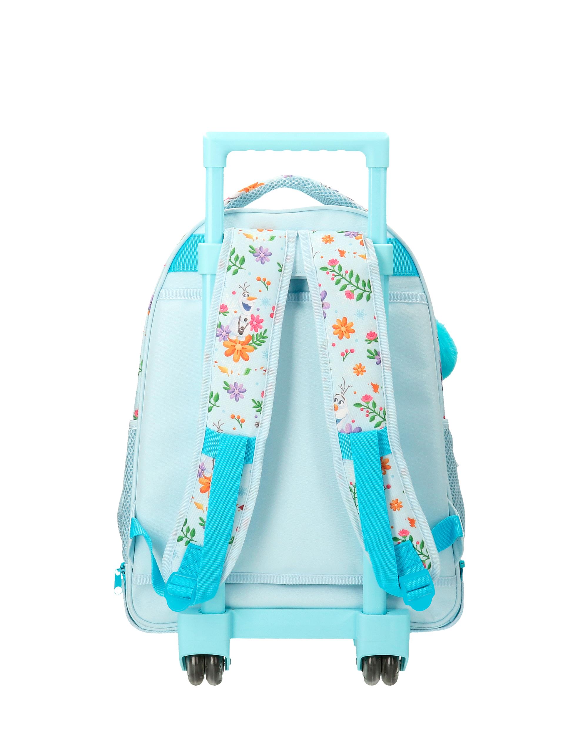 Mochila Compact Desmontável com Duas Rodas Frozen Forever com Capacidade de 30,24l em Azul-claro Azul-3