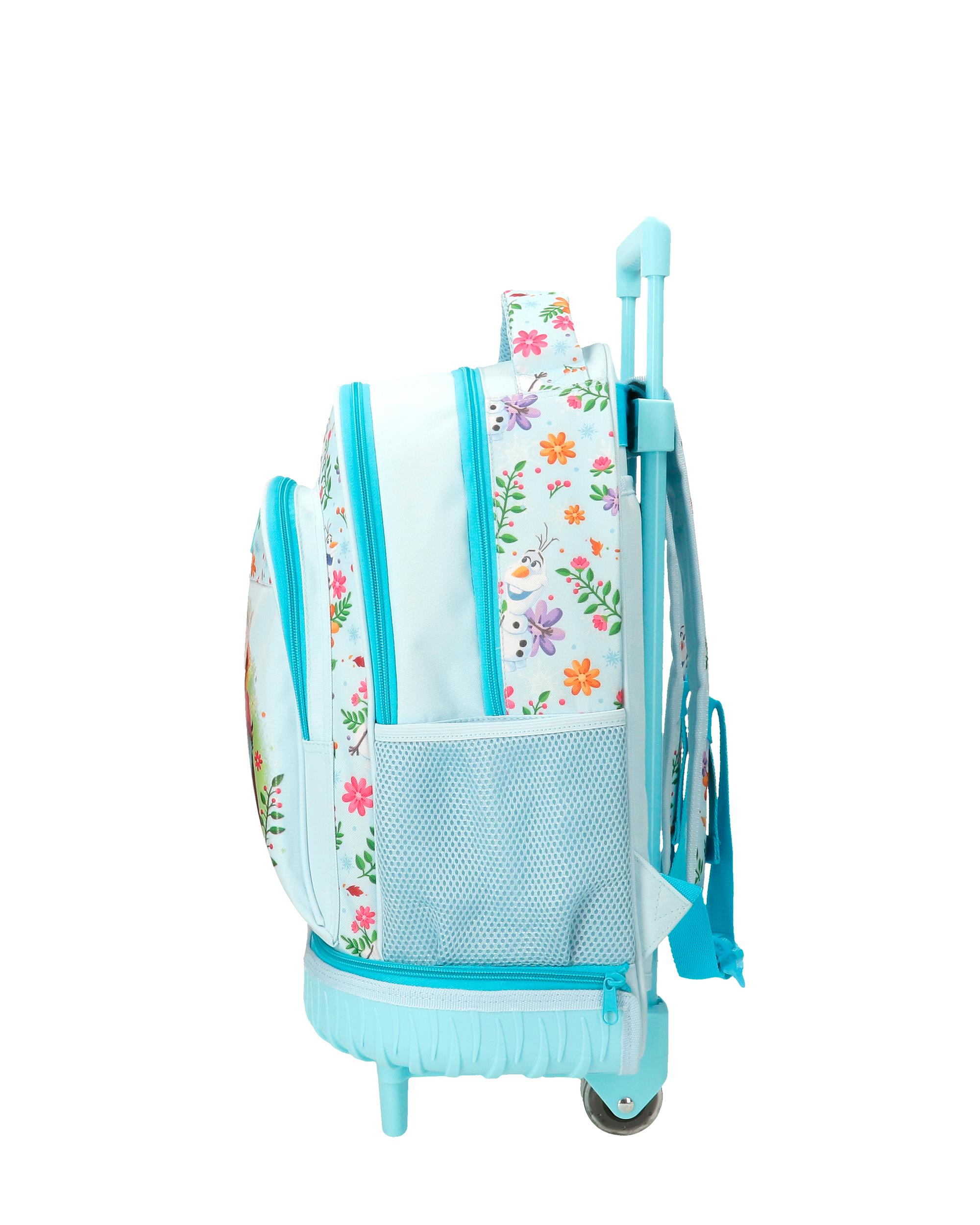 Mochila Compact Desmontável com Duas Rodas Frozen Forever com Capacidade de 30,24l em Azul-claro Azul-4