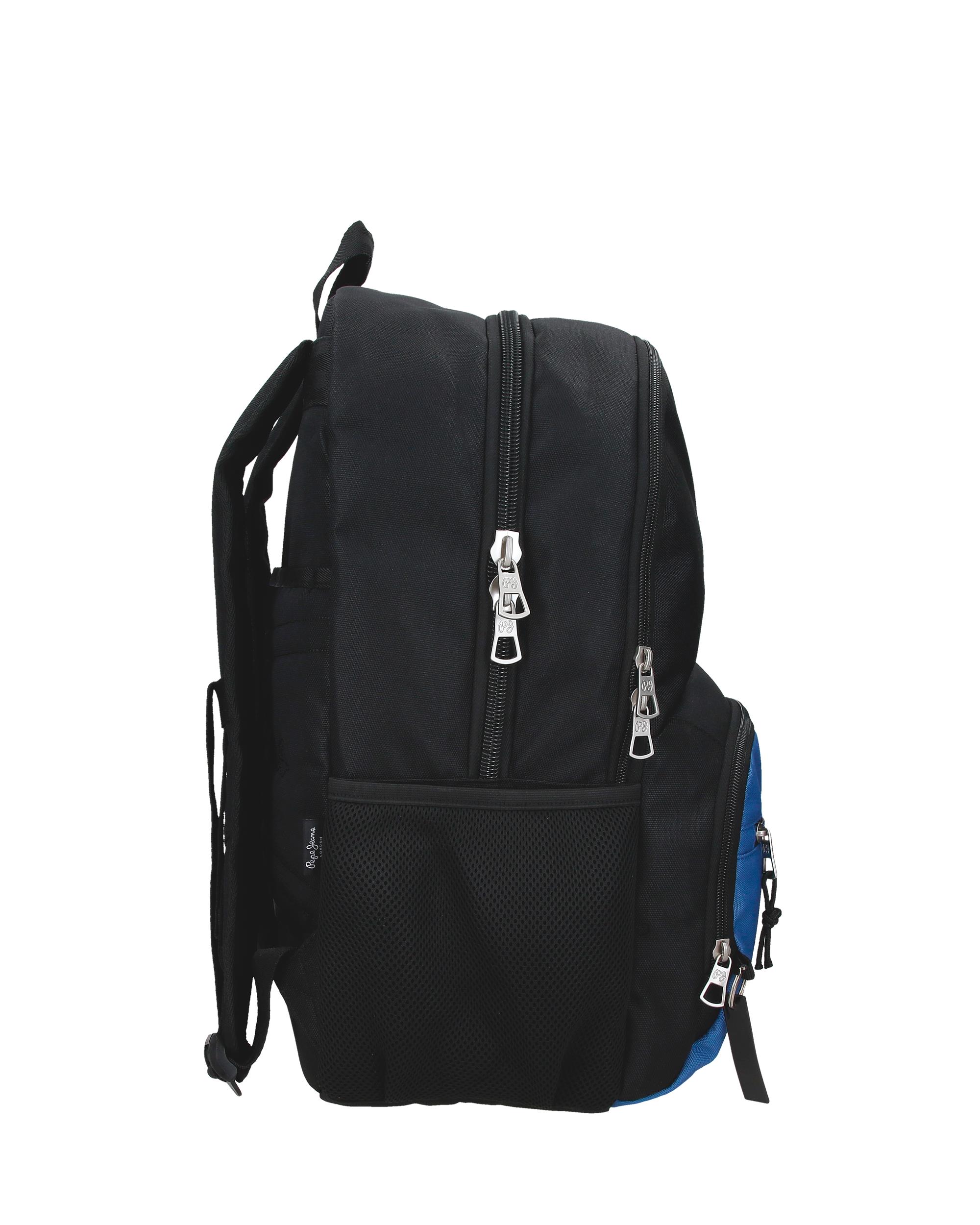 Mochila Escolar 46 Cm Pjl Henry de Dois Compartimentos Adaptável a Carrinho em Preto Preto-2