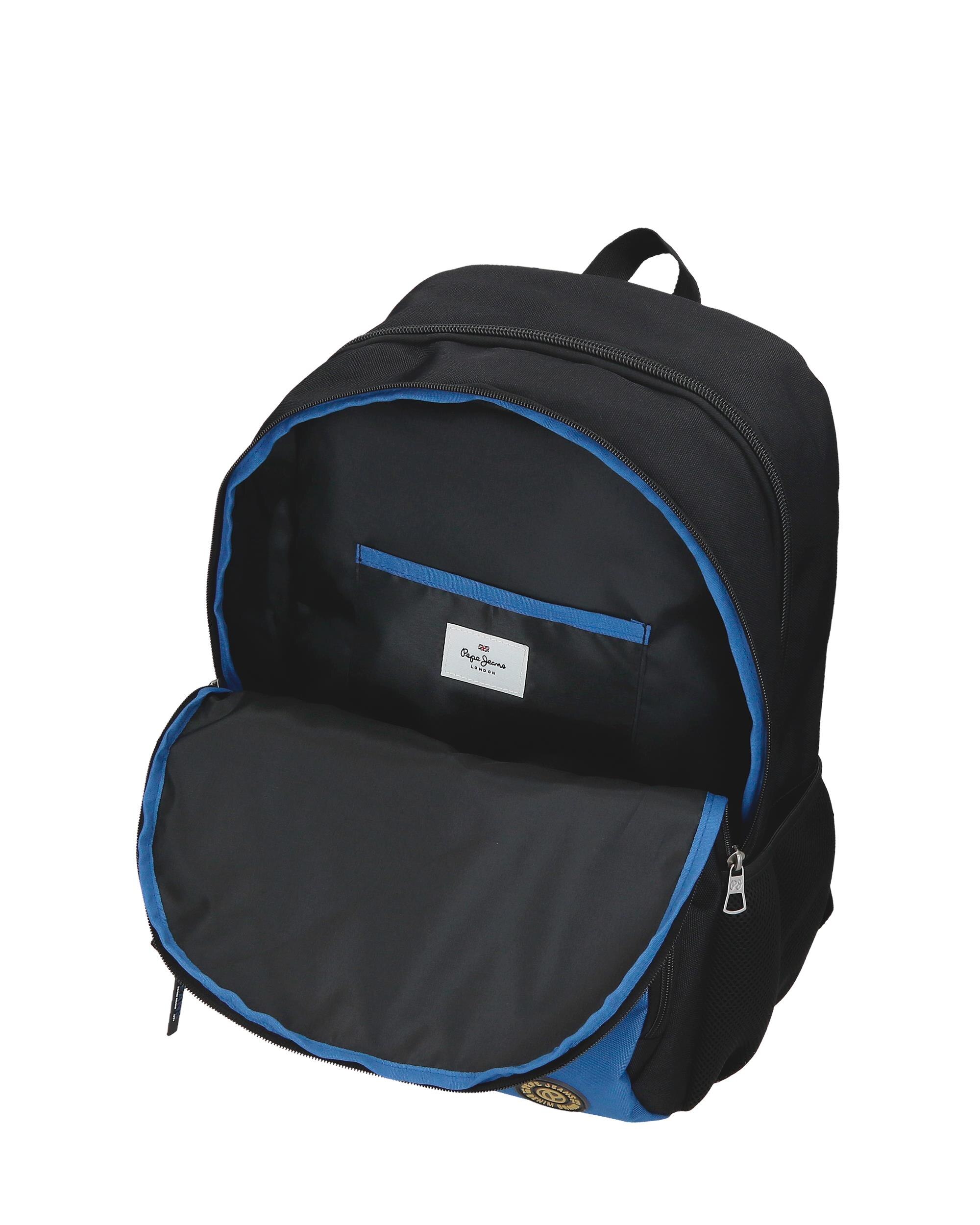 Mochila Escolar 46 Cm Pjl Henry de Dois Compartimentos Adaptável a Carrinho em Preto Preto-5
