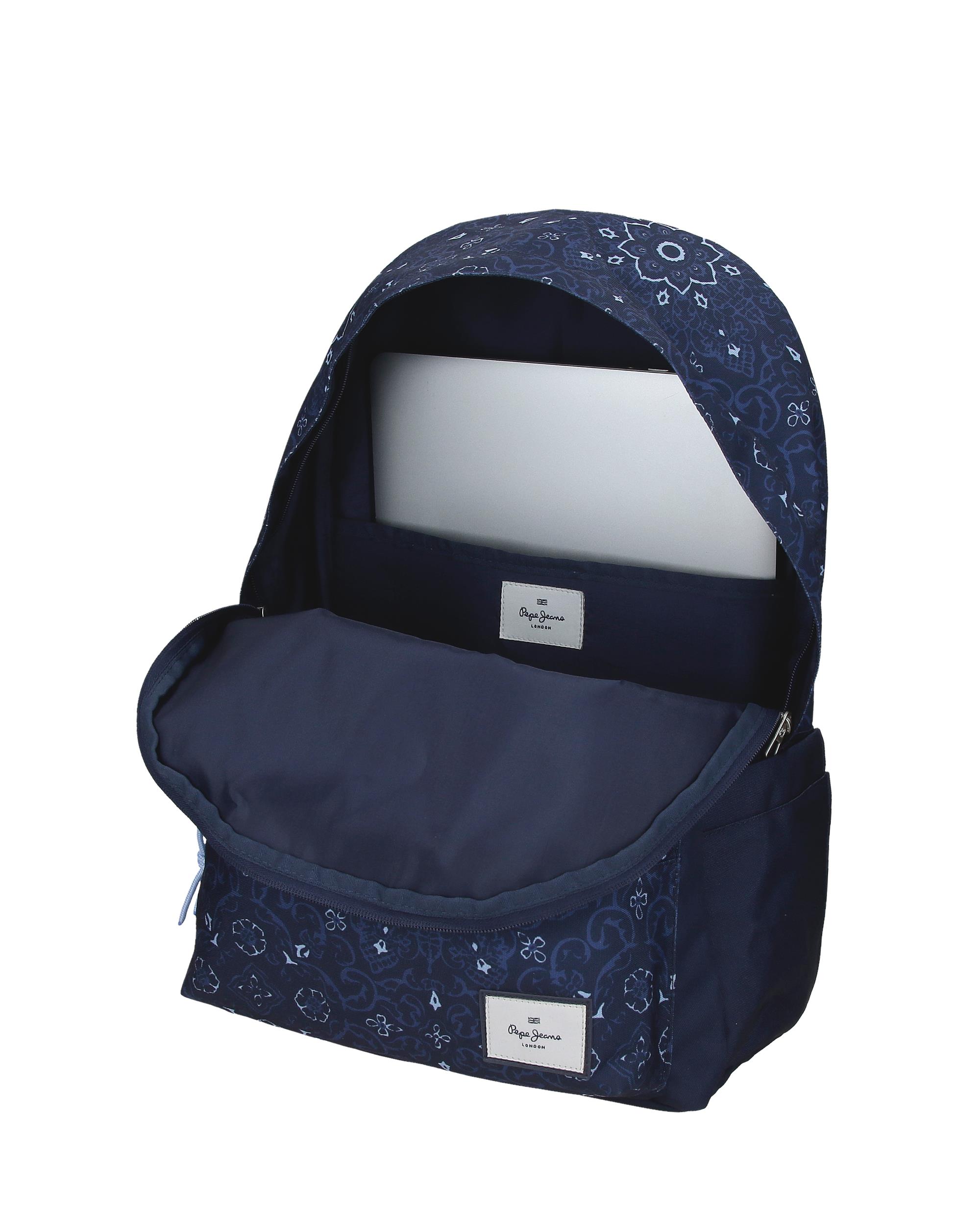 Mochila Escolar 44 Cm Pjl Lenay Adaptável a Carro Marinho Azul-4