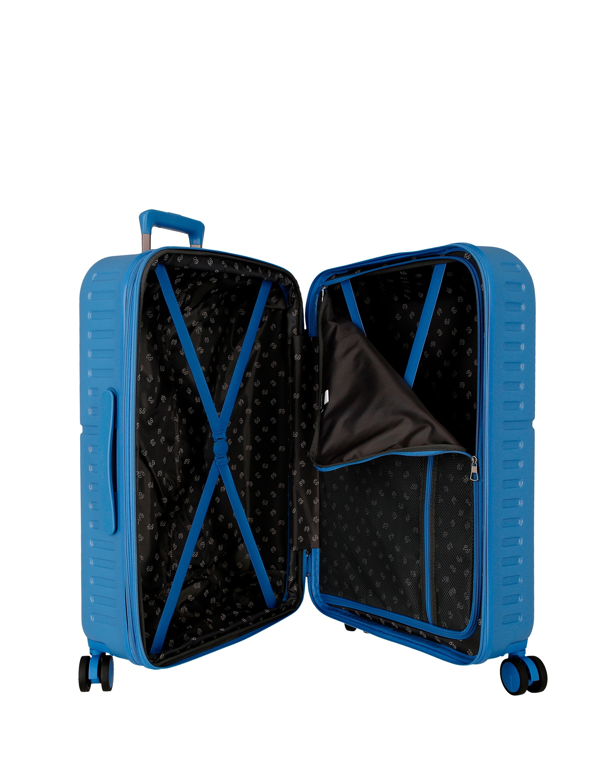 Mala Média 70 Cm Expandível Pjl Highlight Abs Rígida Até 79l Azul-5