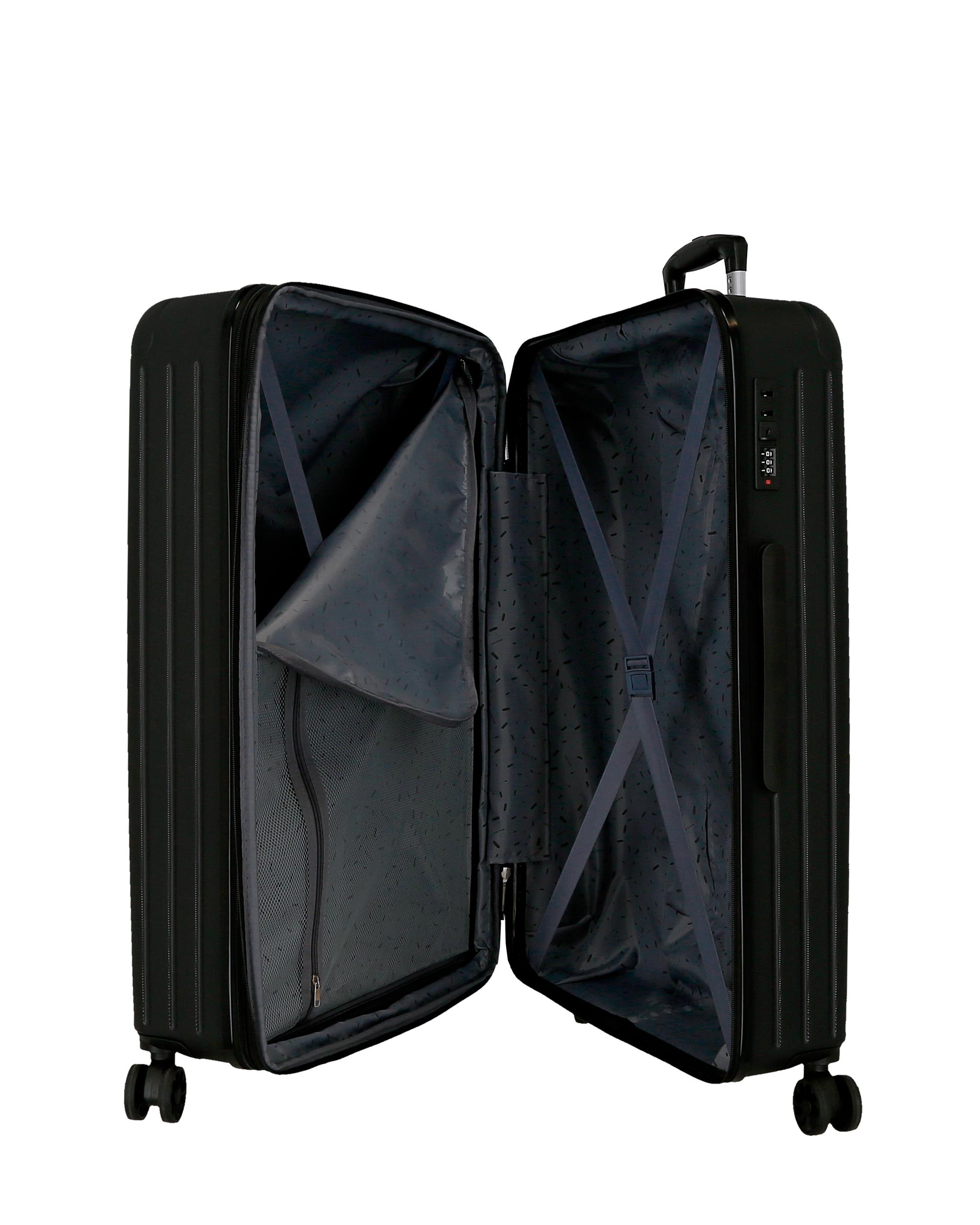 Conjunto de Malas 55-68-78 Cm Expandível Movom Timber Abs Rígida Até 217l Preto-5