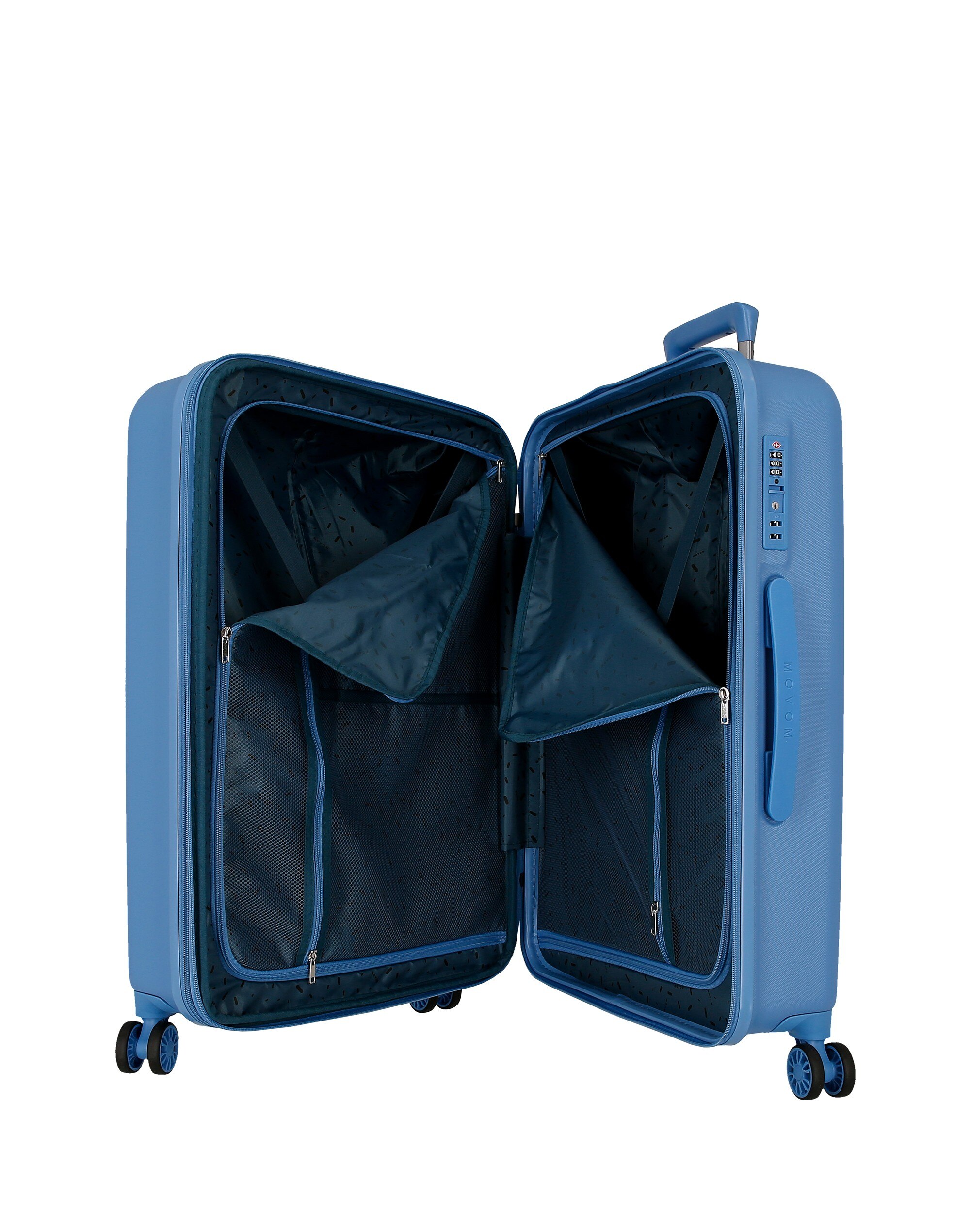 Mala Média 68 Cm Expansível Movom Wood Abs com Capacidade de 72l Denim Azul-5
