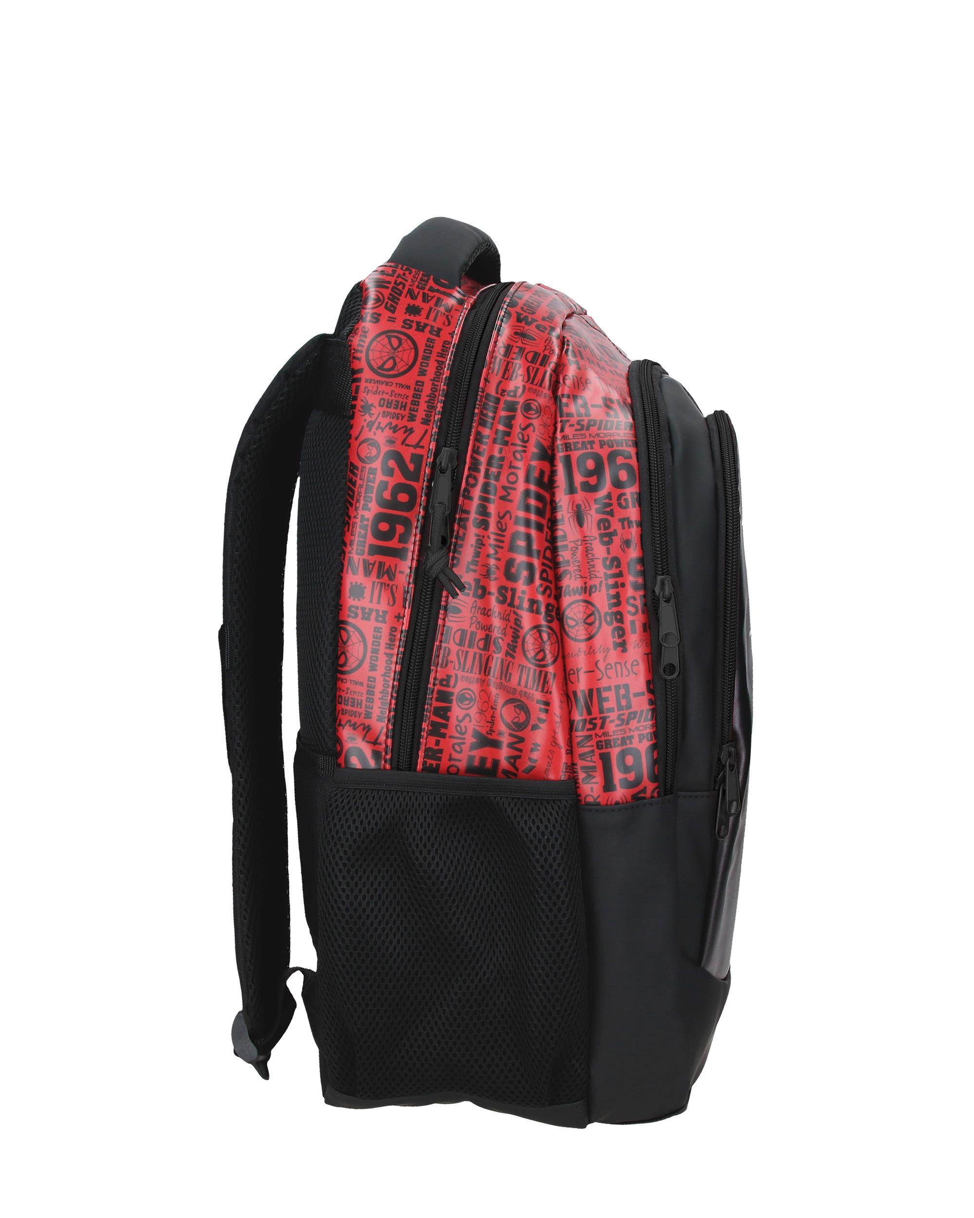 Mochila Escolar Três Compartimentos Spider Technology com Capacidade de 33l Adaptável a Carrinho em Preto Preto-2
