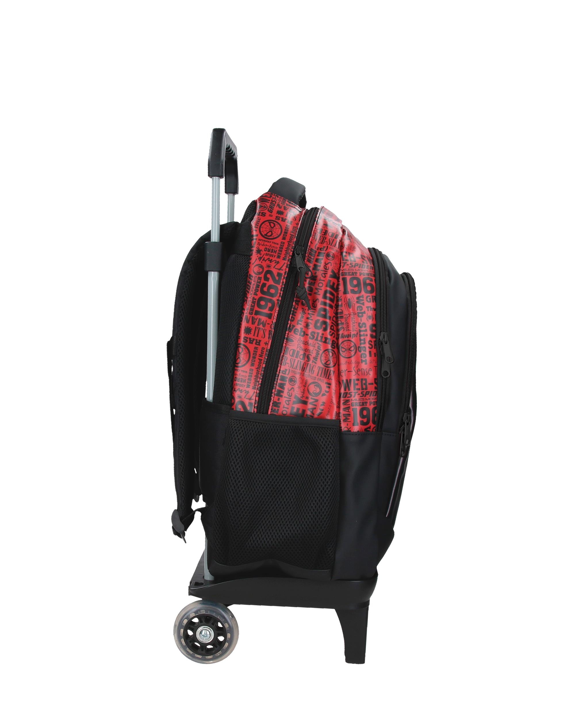 Mochila Adaptável com Carrinho 46 Cm Marvel Spider Technology com Capacidade de 33l em Preto Preto-2