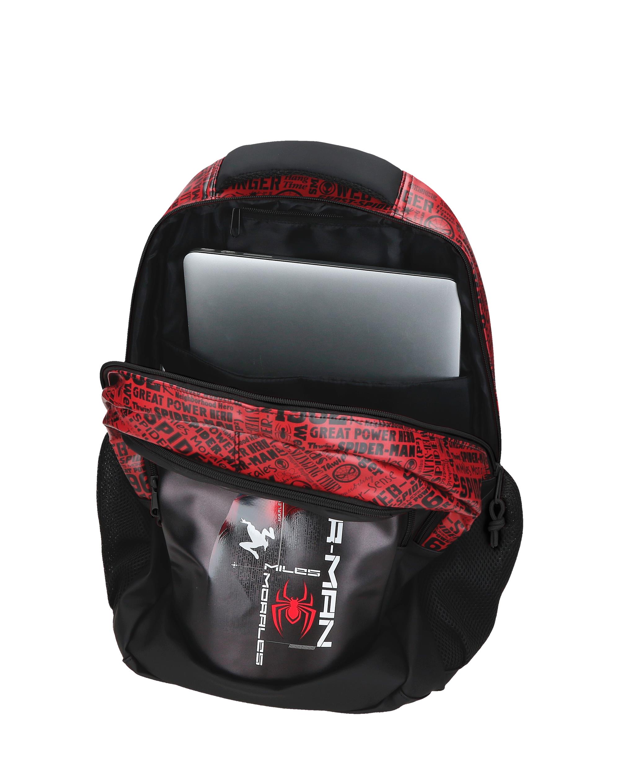 Mochila Adaptável com Carrinho 46 Cm Marvel Spider Technology com Capacidade de 33l em Preto Preto-4