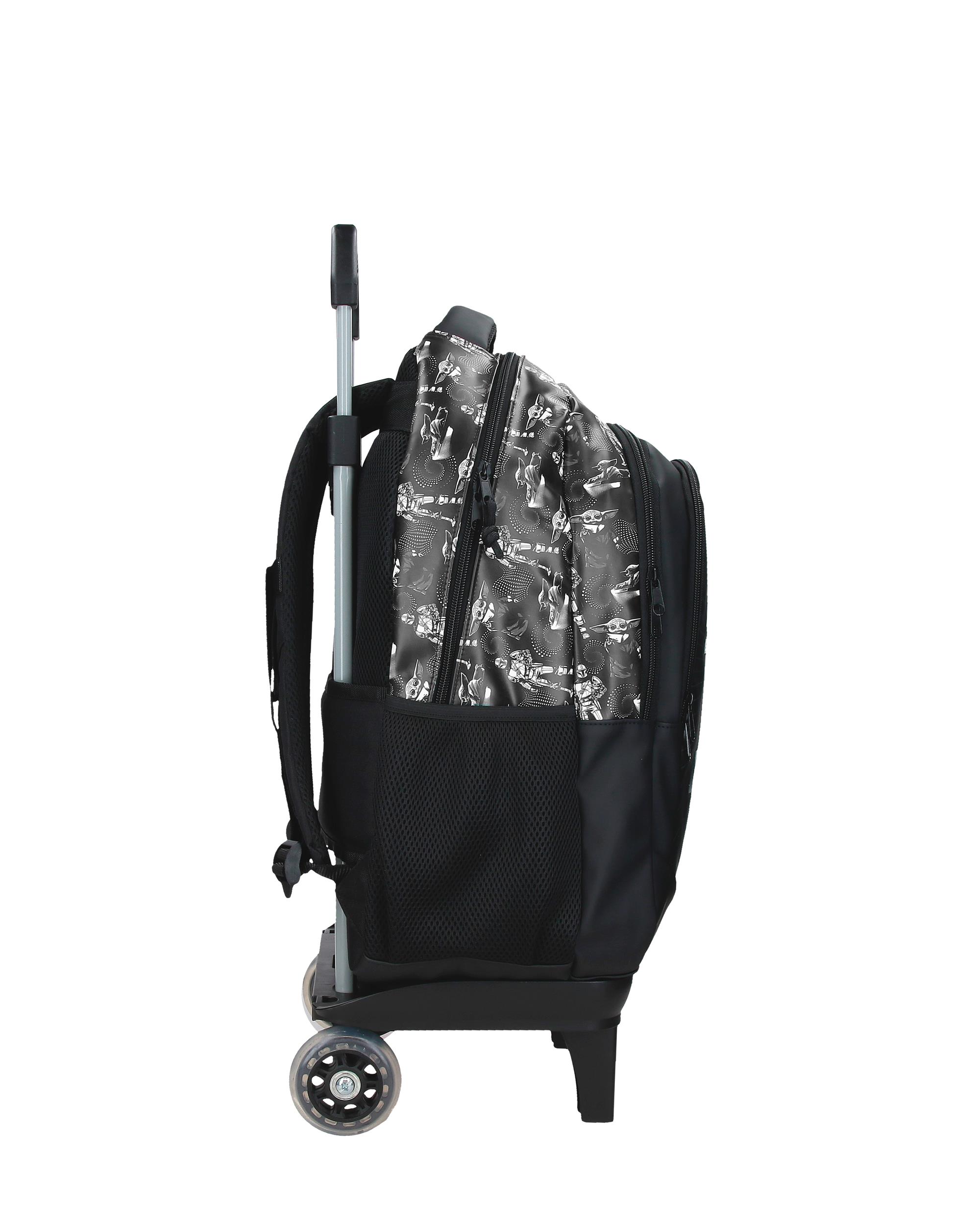 Mochila Adaptável com Carrinho 46 Cm Star Wars His Name Is Grogu com Capacidade de 33l em Preto Preto-2