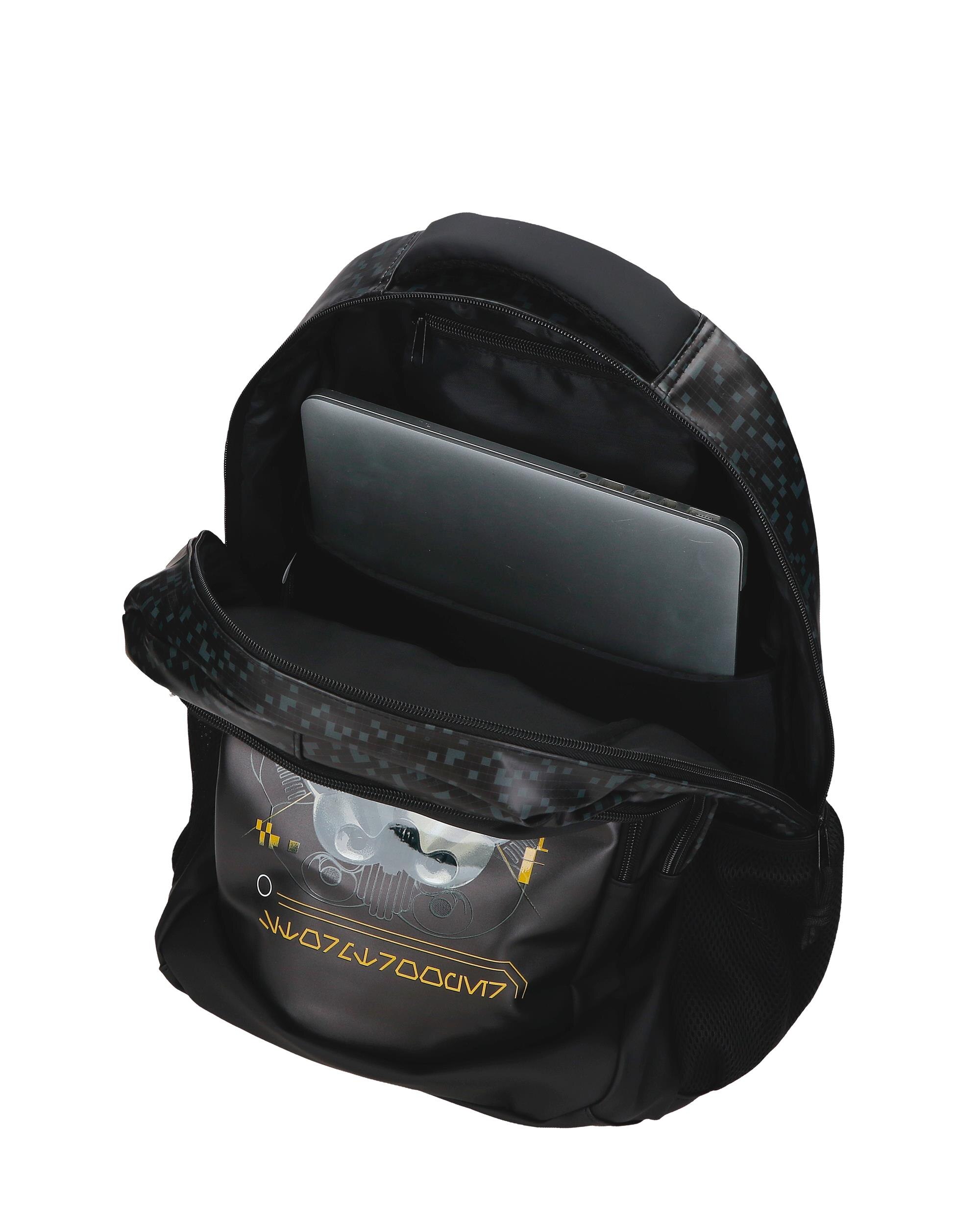 Mochila Adaptável com Carro 46 Cm Star Wars Storm Trooper com Capacidade de 33l em Preto Preto-4