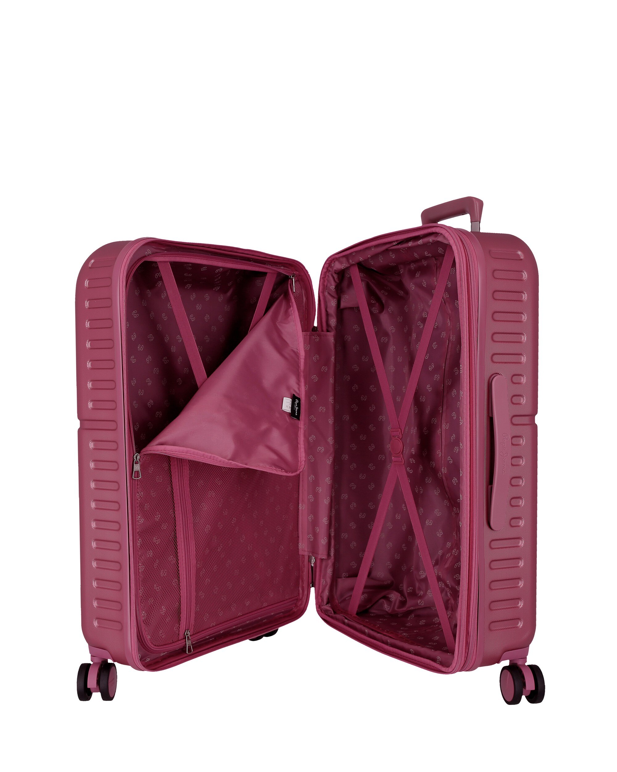 Conjunto de Malas (cabine e Média) Accent Rígidas com Capacidade de 116l Vermelho-5