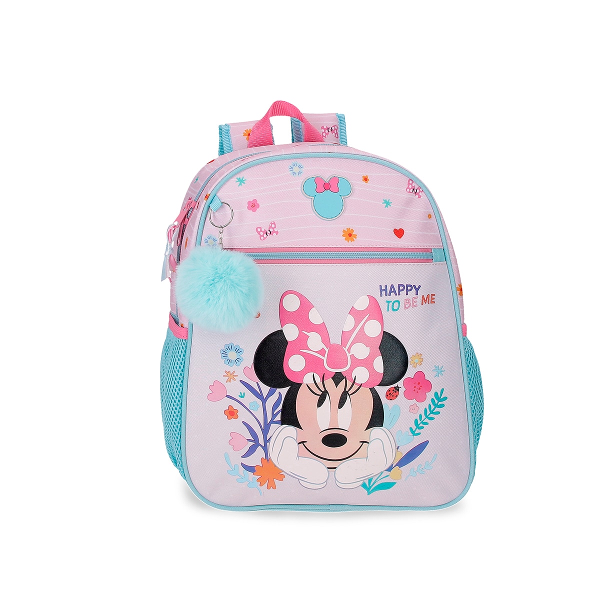 Imagem 0 de Mochila Escolar Minnie Happy To Be Me com Capacidade de 9,801l Adaptável a Trolley em Rosa