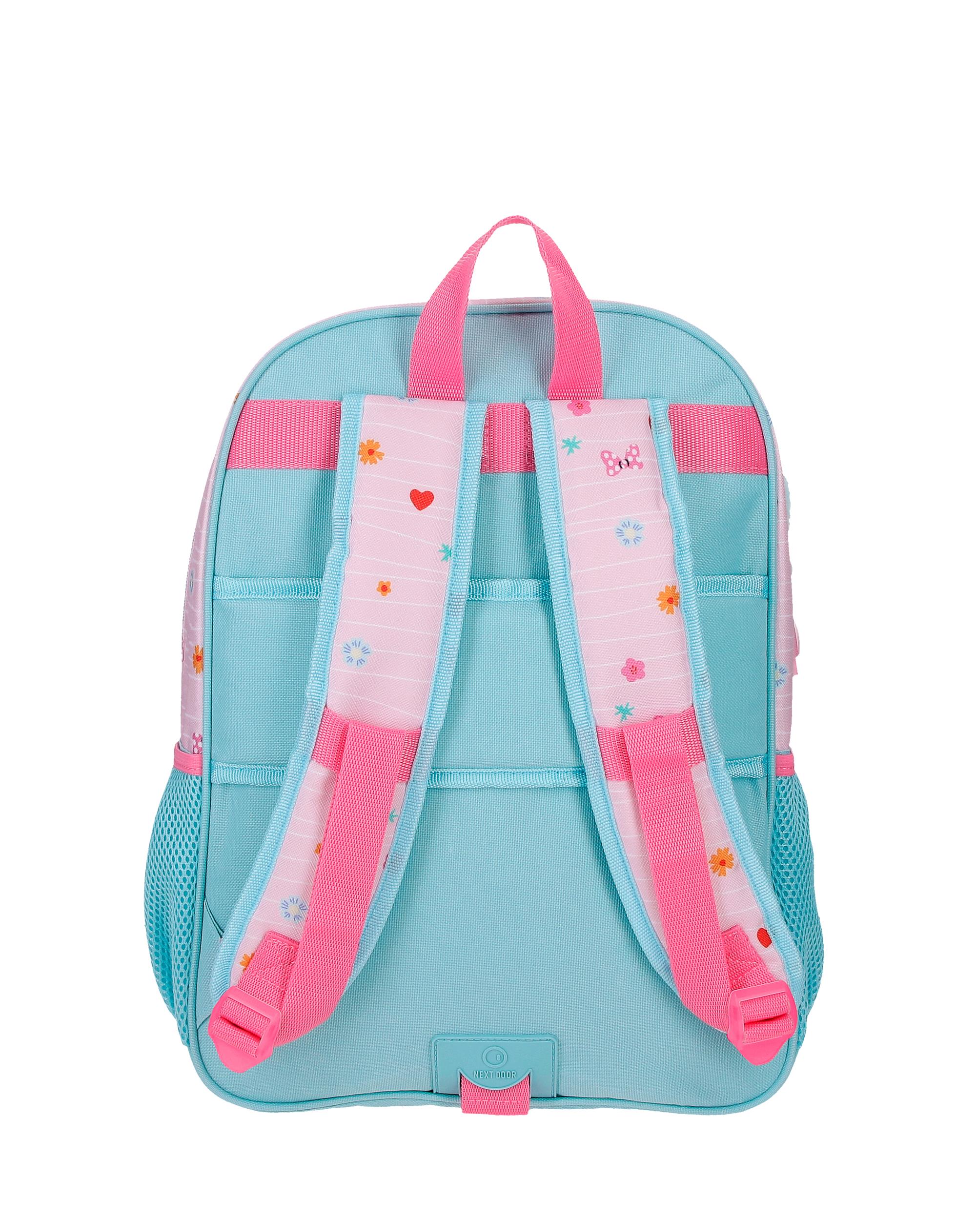 Mochila Escolar Minnie Happy To Be Me com Capacidade de 15,6l Adaptável a Carrinho Rosa Rosa-3