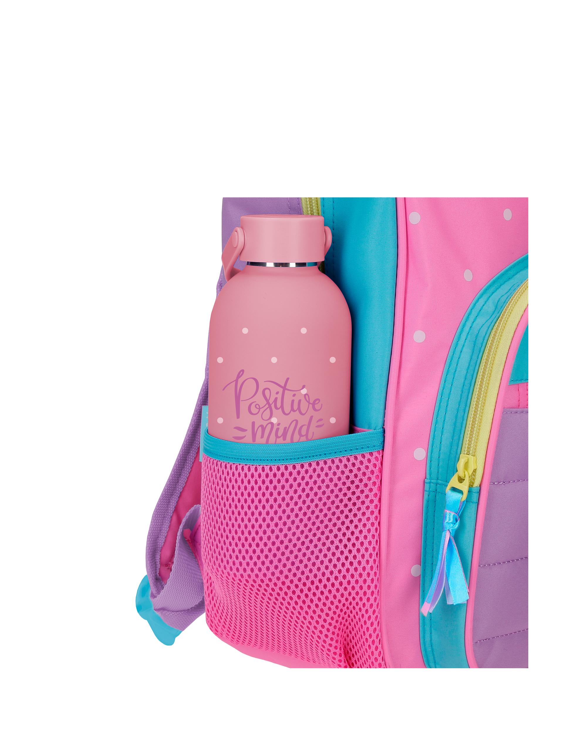 Mochila Escolar Movom Block com Capacidade de 13,68l com Carrinho Rosa Rosa-6