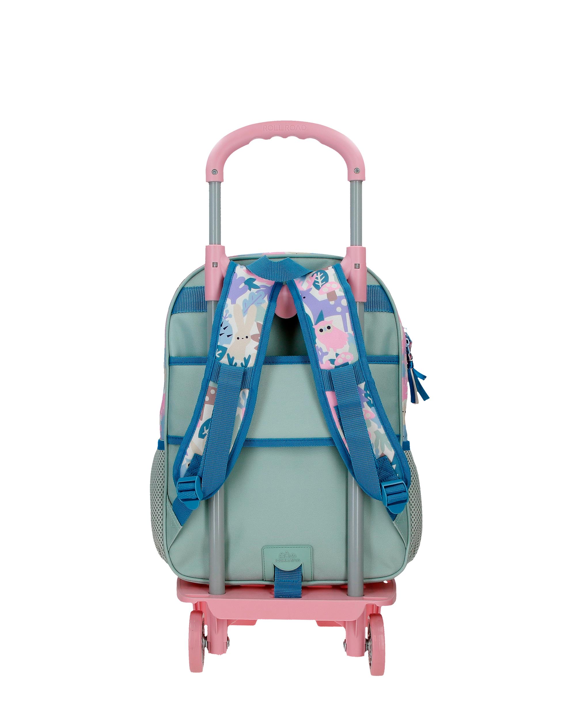 Mochila Escolar Movom Forest Verde Claro com Capacidade de 13,68l com Carro Verde Claro Verde-3
