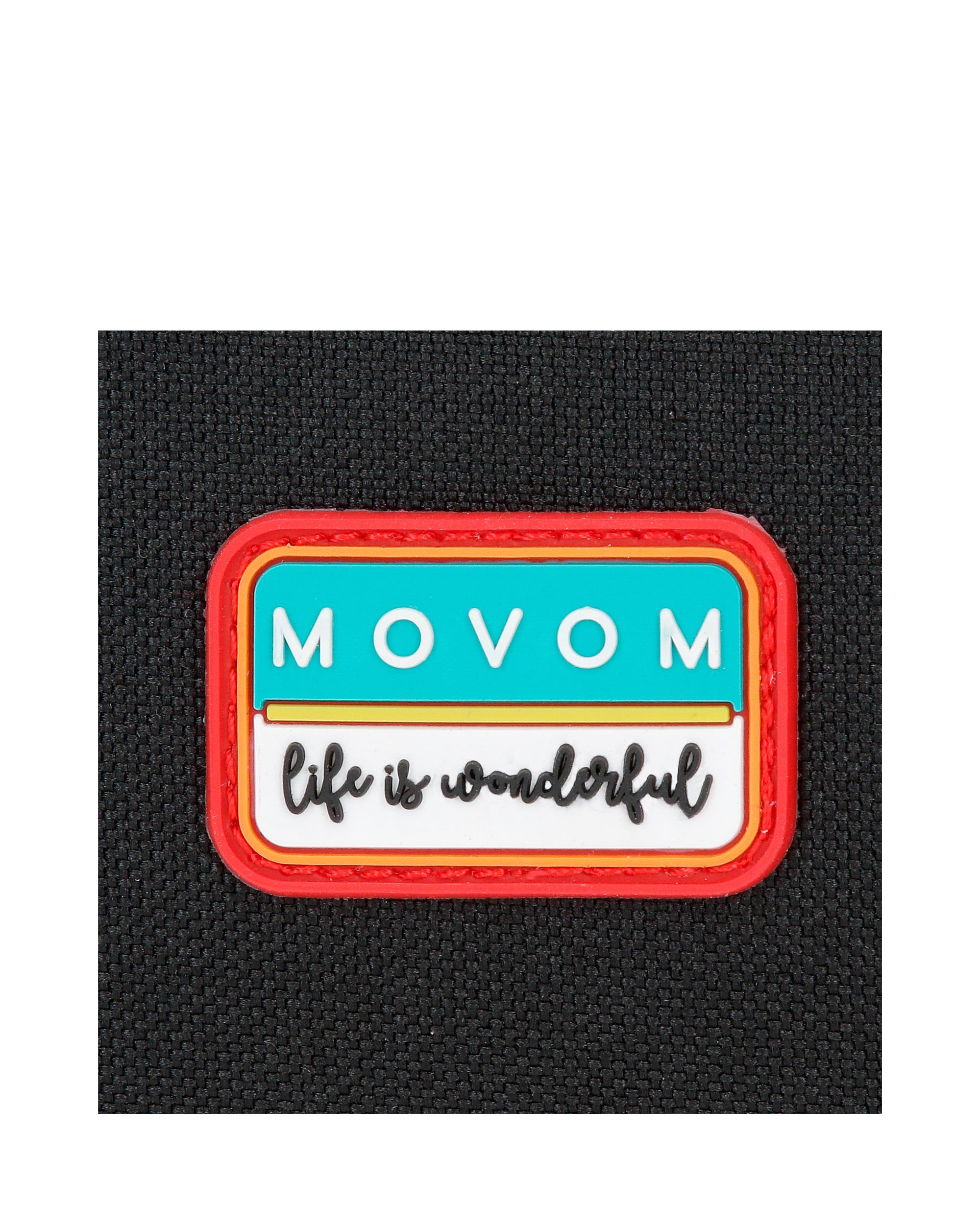 Mochila Escolar de Dois Compartimentos Movom Monsters em Preto com Capacidade de 27,4l com Trolley em Preto Preto-6