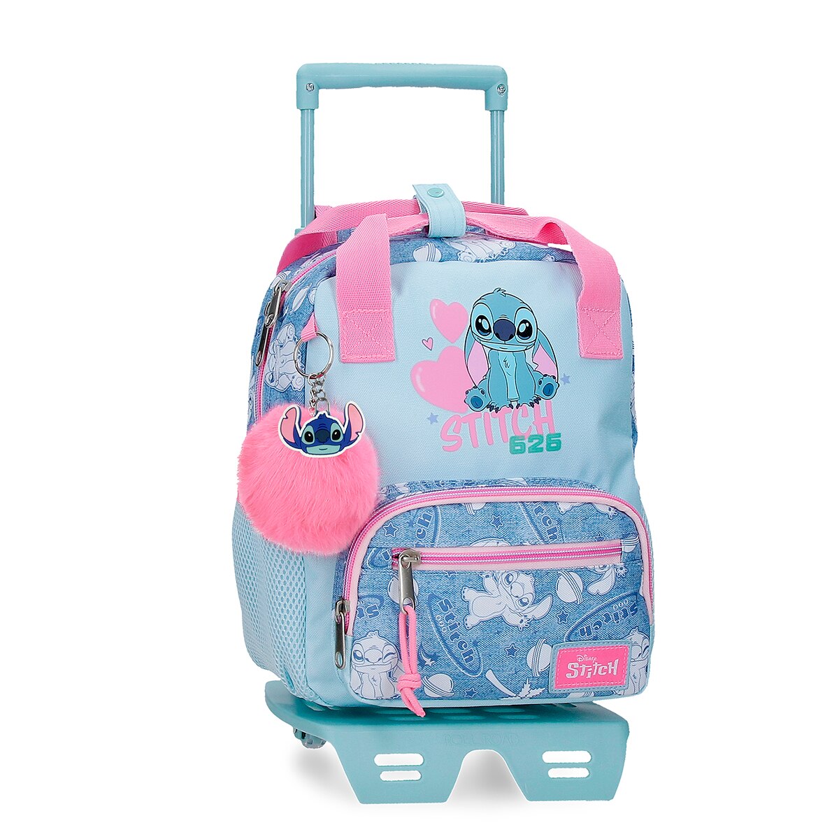 Imagem 0 de Mochila de Passeio Stitch Hearts com Capacidade de 6,5l com Trolley Denim