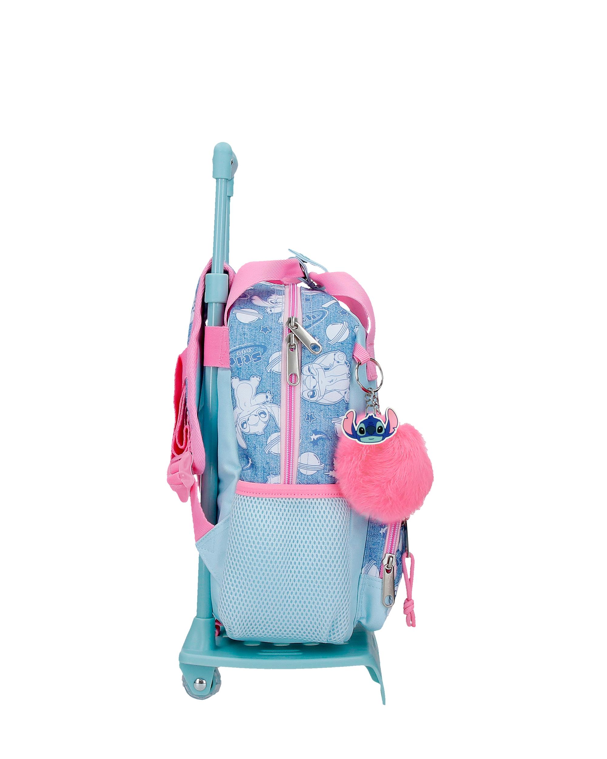 Mochila de Passeio Stitch Hearts com Capacidade de 6,5l com Trolley Denim Azul-2