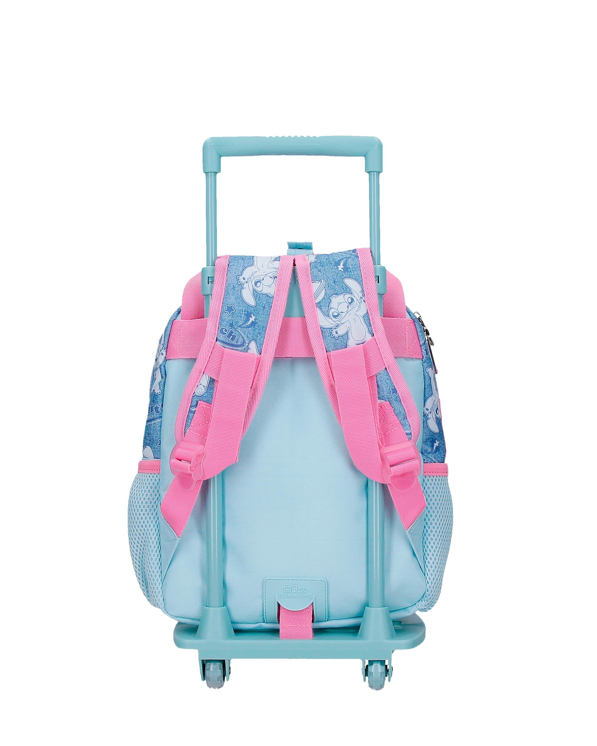 Mochila de Passeio Stitch Hearts com Capacidade de 6,5l com Trolley Denim Azul-3