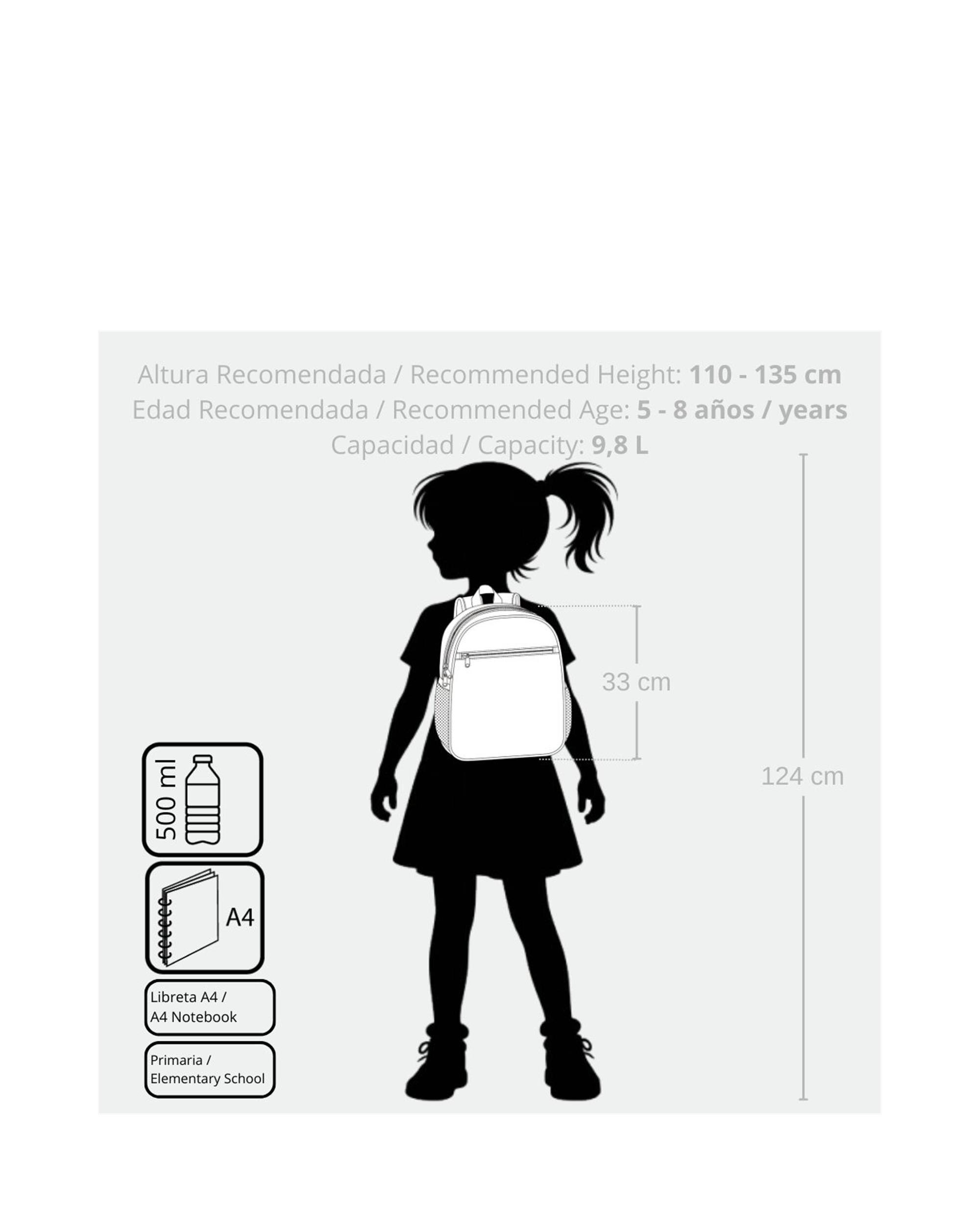 Mochila Escolar Kuromi Retropop com Capacidade de 9,801l com Carro em Roxo Roxo-5