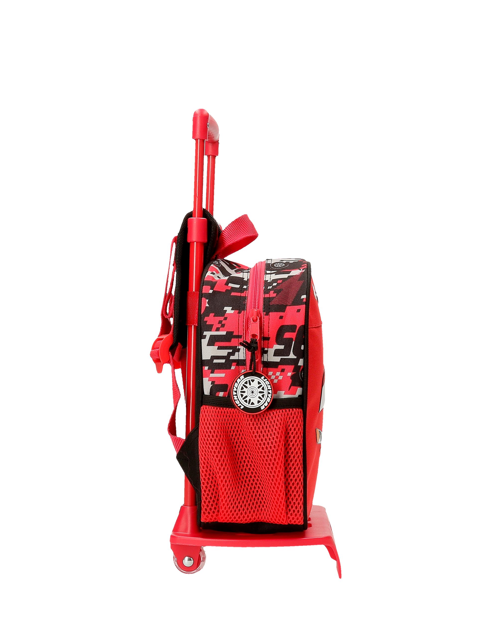 Mochila Pré-escolar Cars Mcqueen Red com Capacidade de 6l em Vermelho Vermelho-2