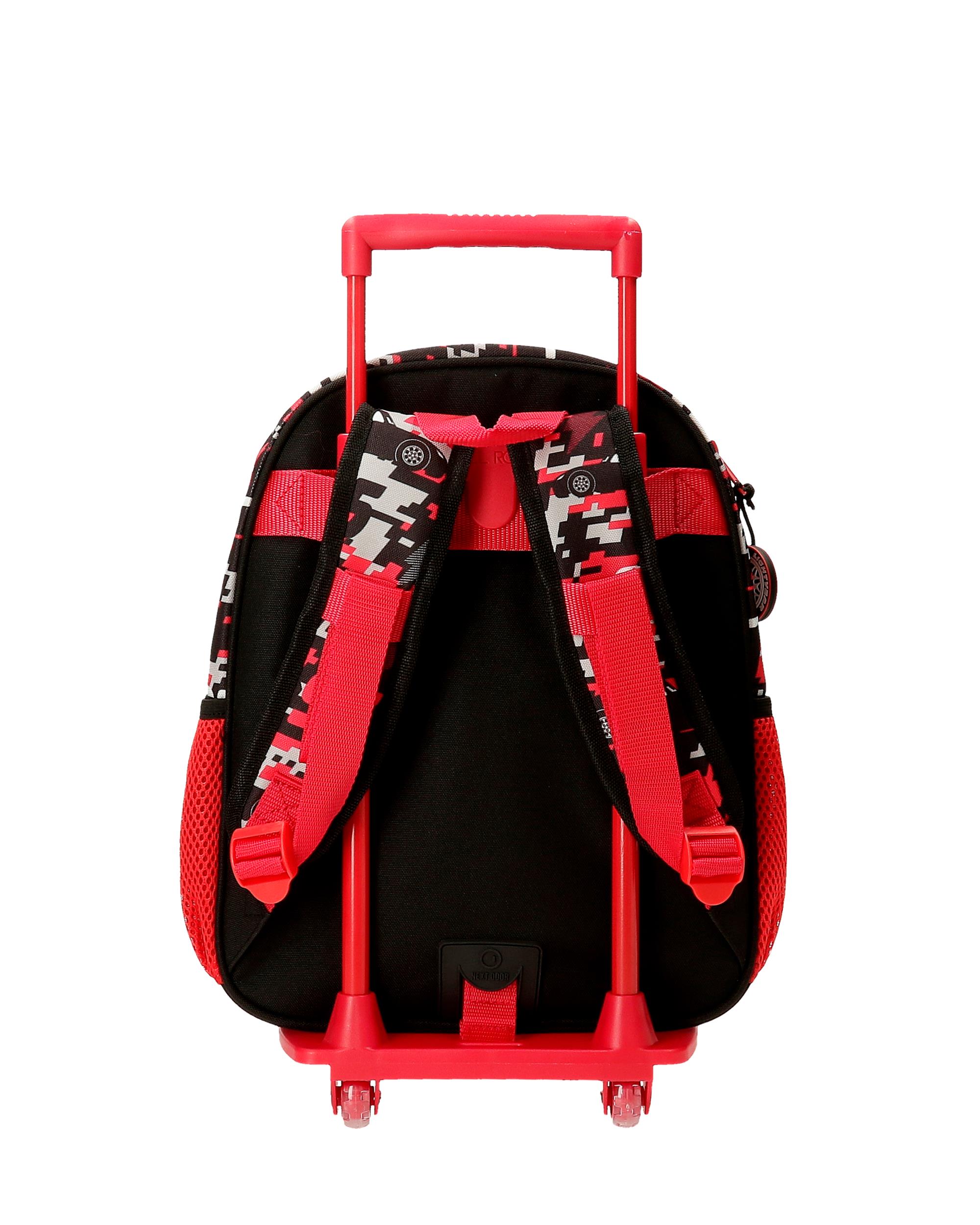 Mochila Escolar Cars Mcqueen Red com Capacidade de 9,801l com Carro em Vermelho Vermelho-3