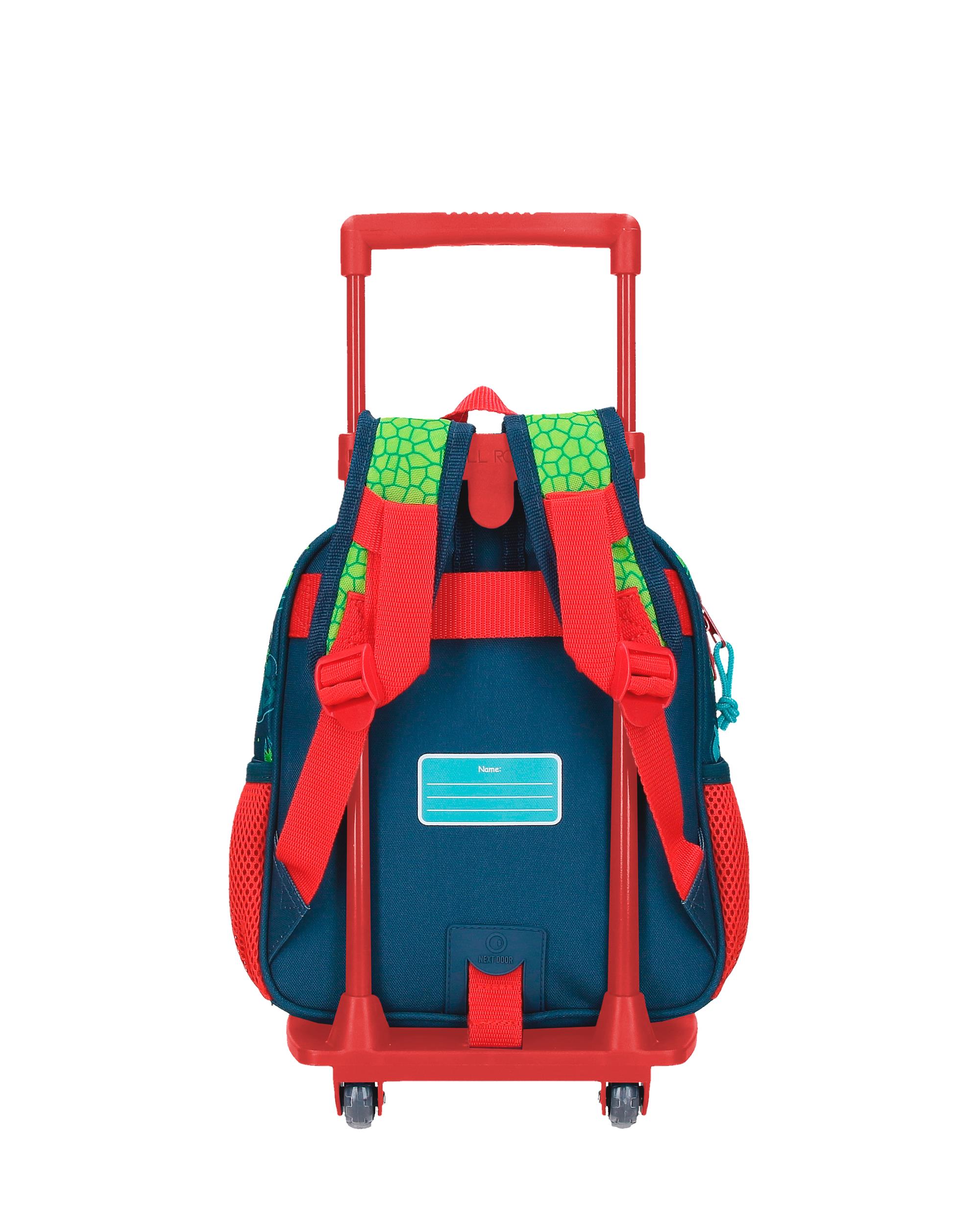 Mochila Pré-escolar com Trolley Dino-webs com Capacidade de 6l Azul-3