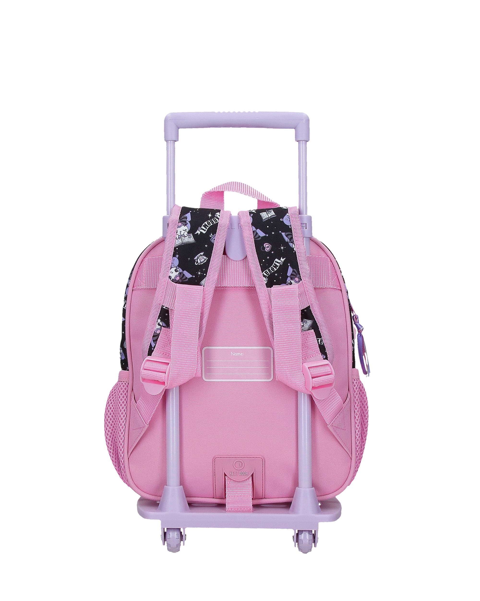 Mochila Kuromi Fortune Telling com Capacidade de 6,44l com Carro Rosa Rosa-3