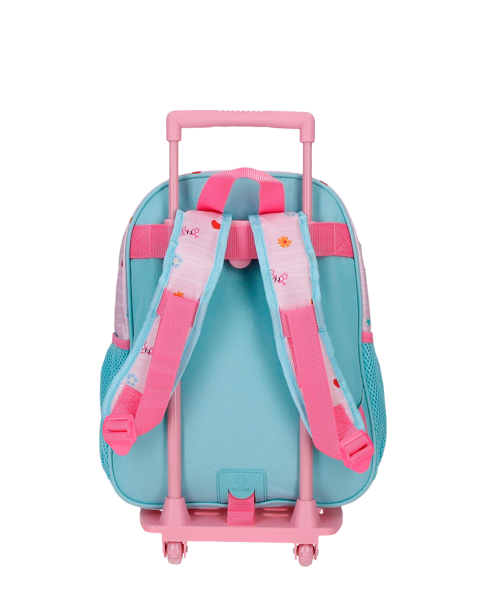 Mochila Escolar Minnie Happy To Be Me com Capacidade de 9,801l com Carro Rosa Rosa-3