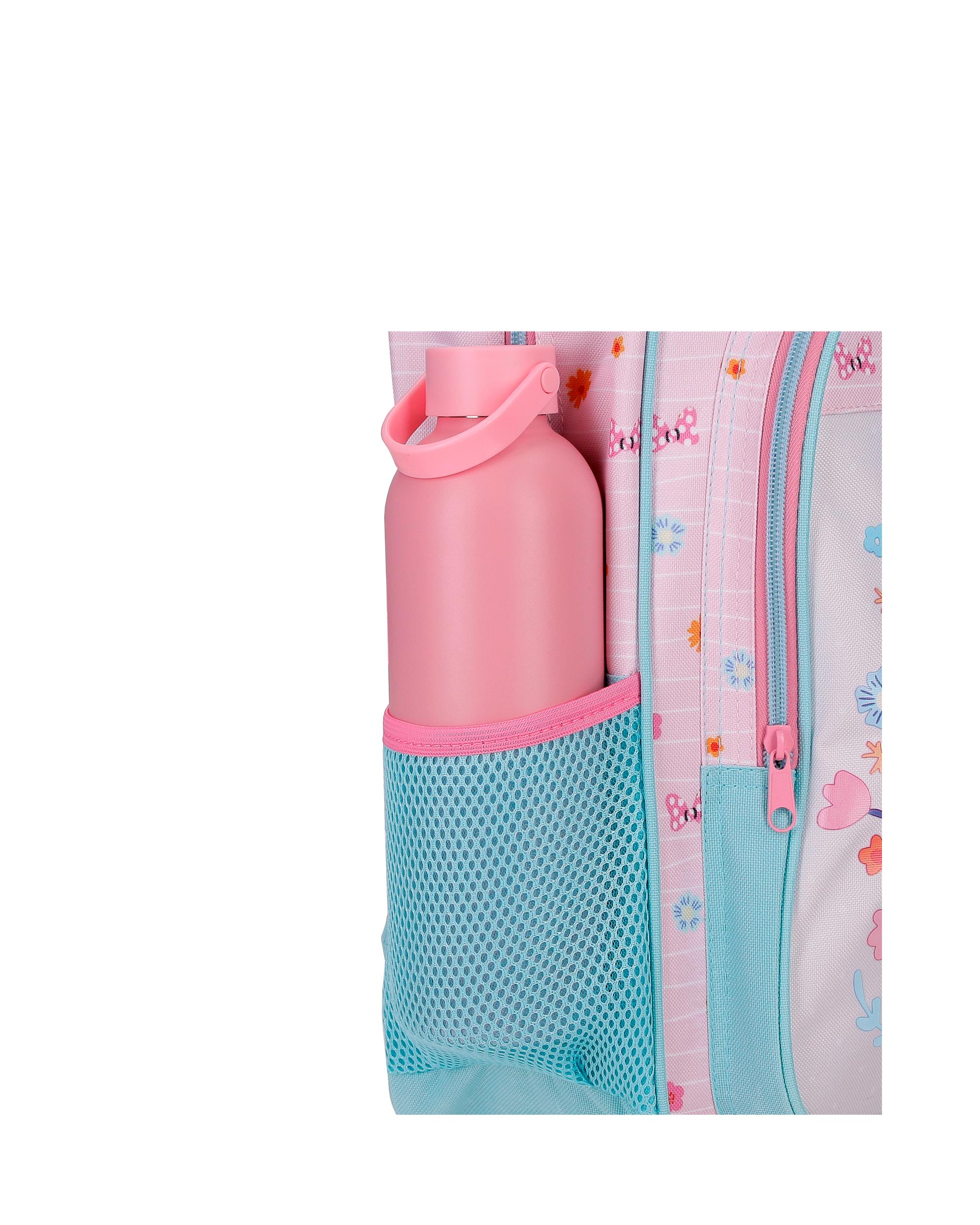Mochila Escolar Minnie Happy To Be Me com Capacidade de 9,801l com Carro Rosa Rosa-6