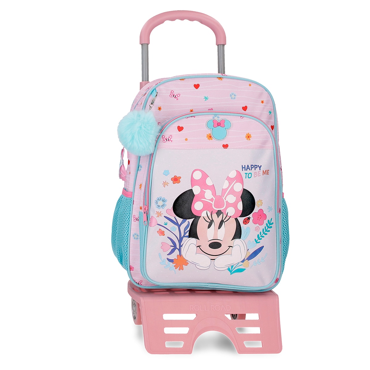 Imagem 0 de Mochila Escolar Minnie Happy To Be Me com Capacidade de 15,6l com Carro Rosa