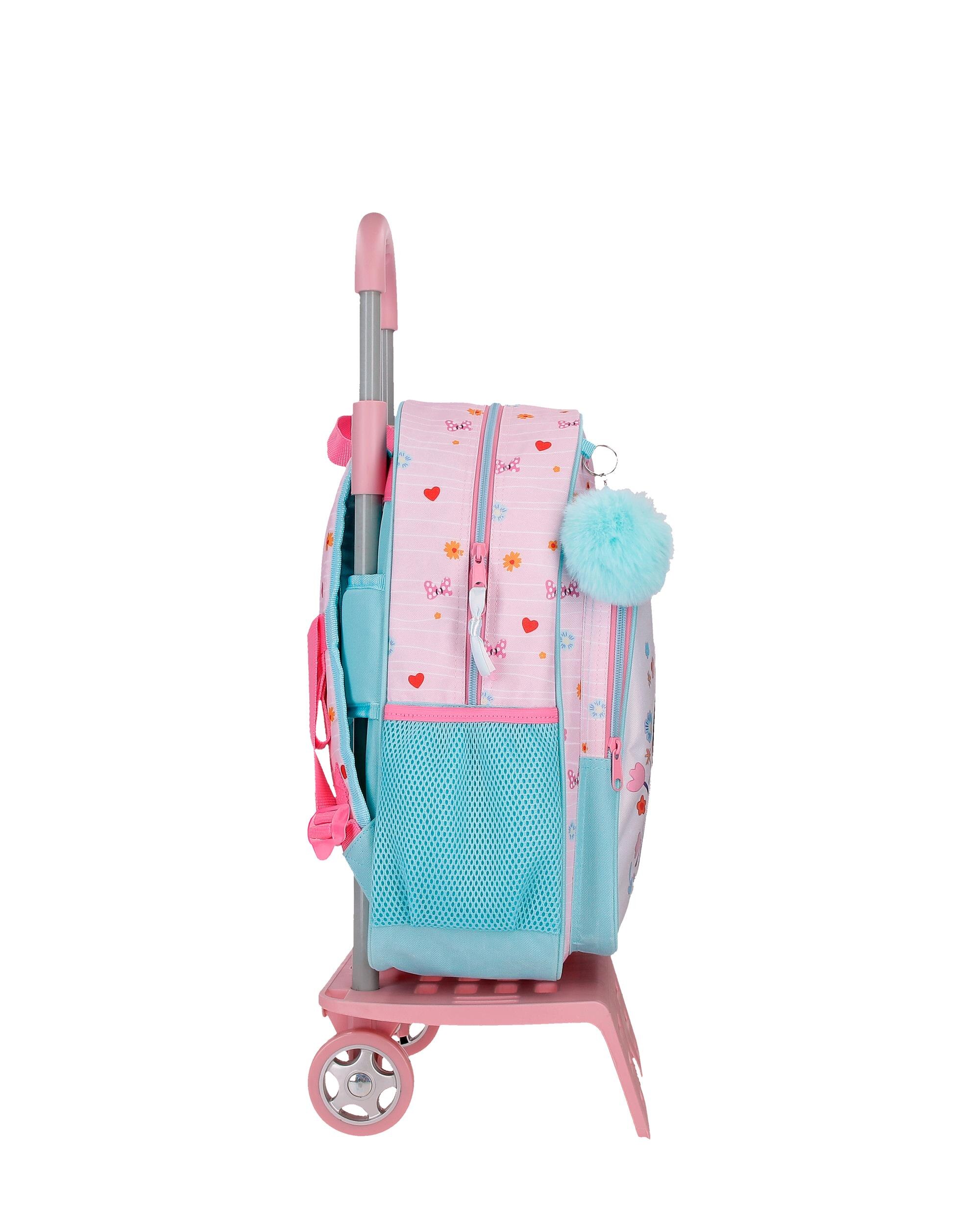 Mochila Escolar Minnie Happy To Be Me com Capacidade de 15,6l com Carro Rosa Rosa-2