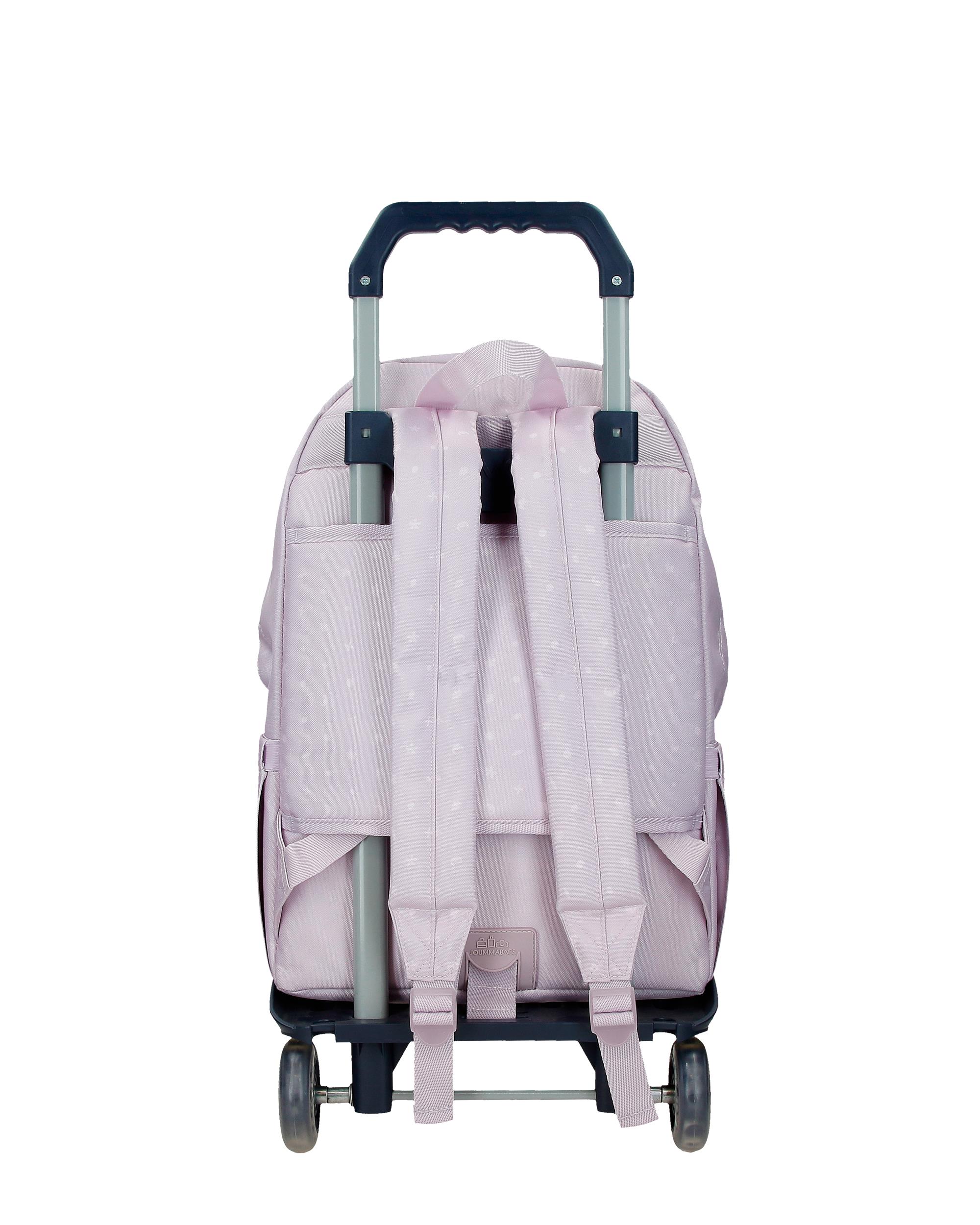 Mochila Adaptável com Carro 44cm Disney From Hawaii com Capacidade de 21l Rosa-3