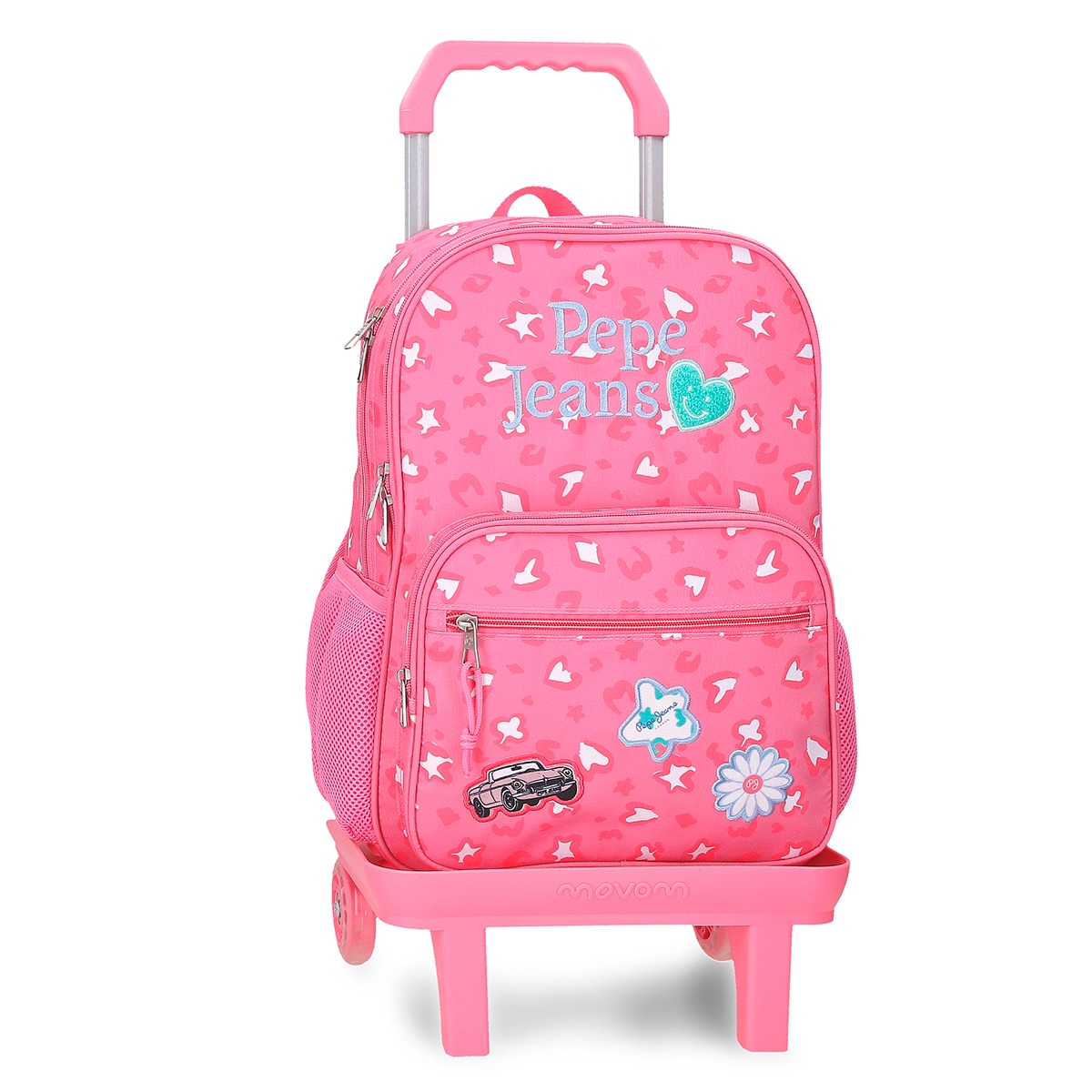 Imagem 0 de Mochila Escolar 40 Cm Pjl Evelyn Dois Compartimentos com Trolley Rosa