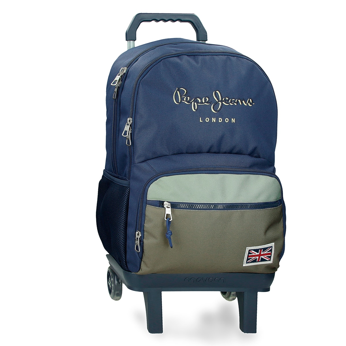 Imagem 0 de Mochila Escolar 46 Cm Pjl Arwyn de Dois Compartimentos com Trolley em Marinho
